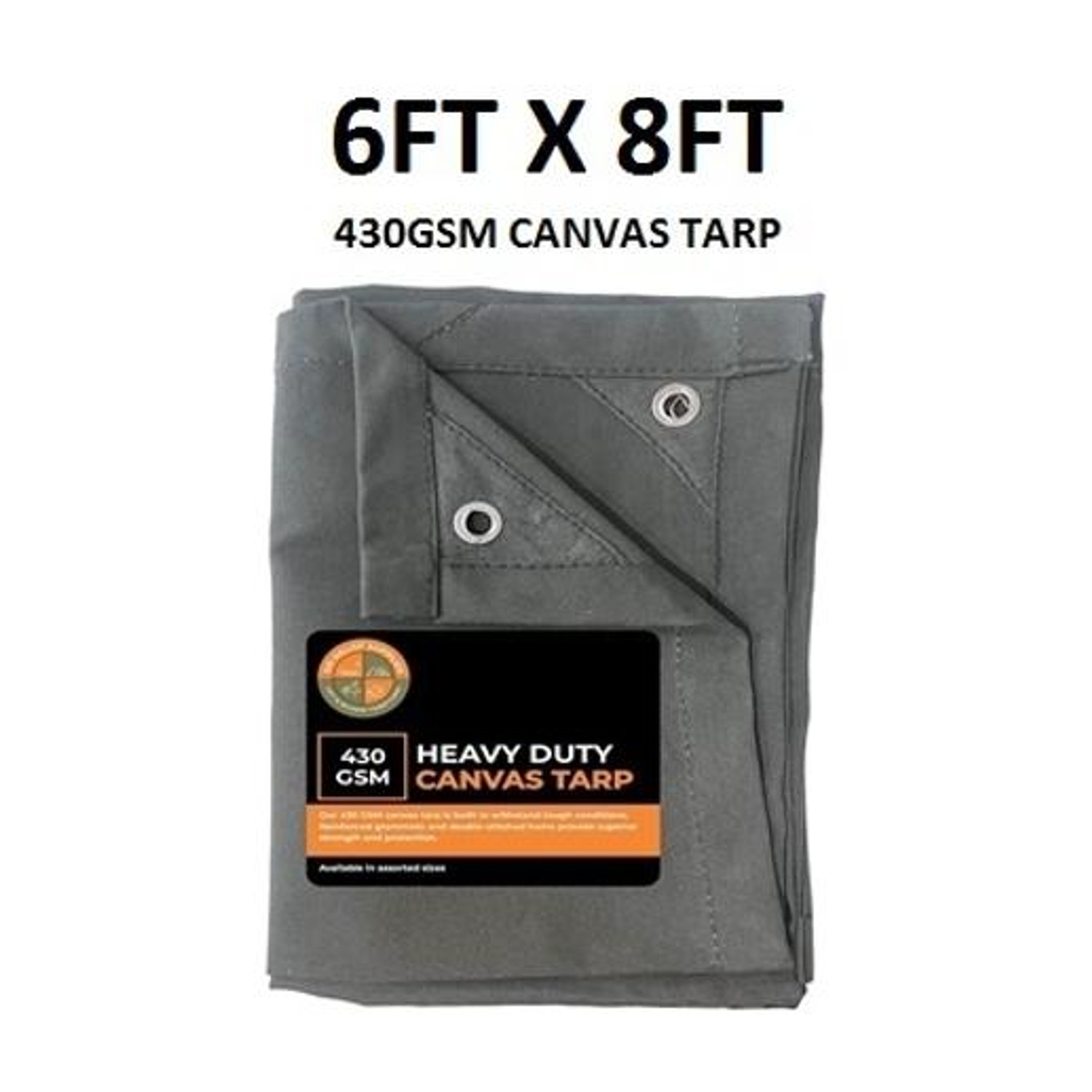 DDRS 430GSM-6X8 FT Waterproof-Canvas-Tarpaulin-HeavyDuty Tent - For Outdoor, construction, camping, truck cover, roof cover, garden