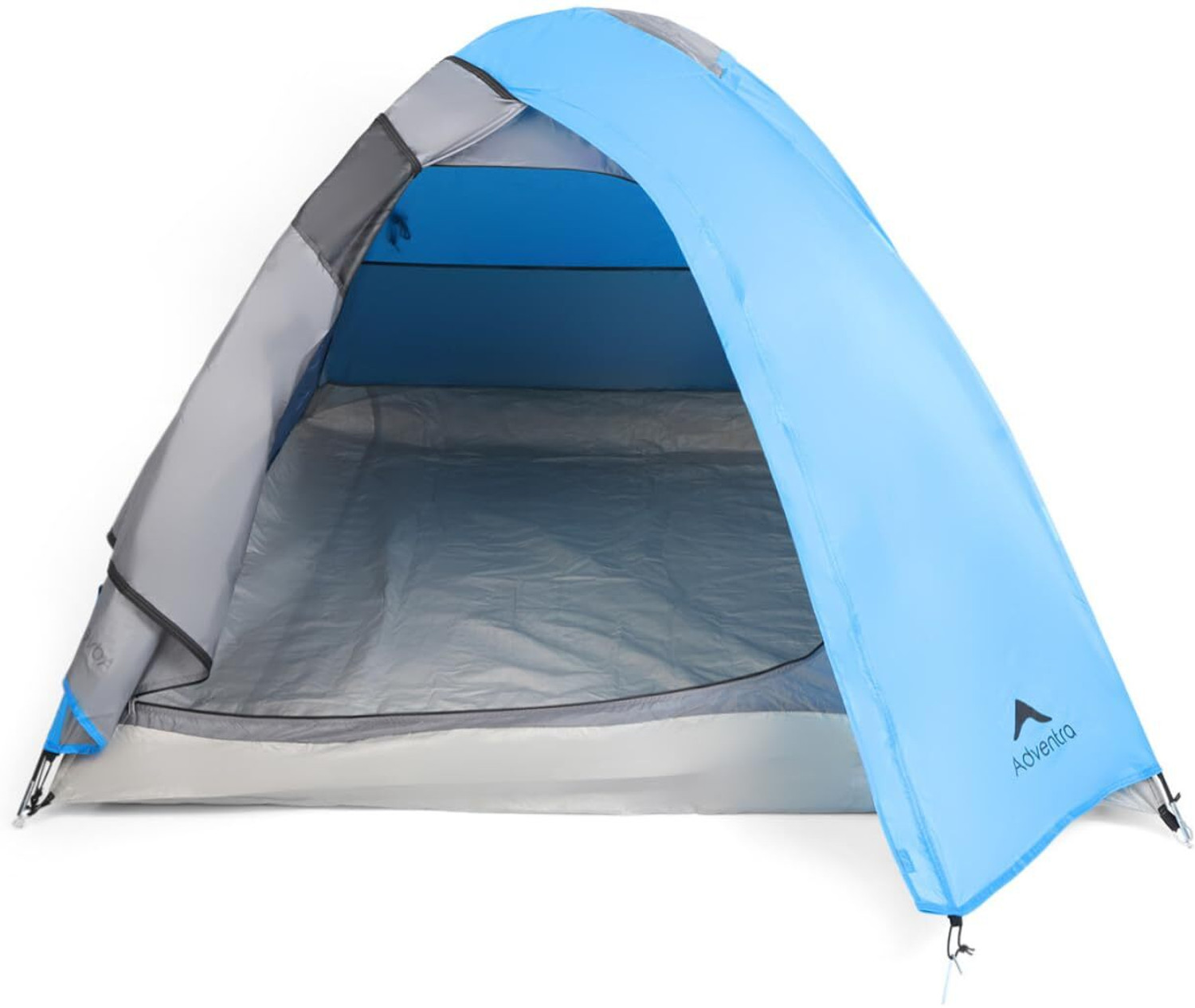 Image of Adventra Blue 3-Person Camping Tent with UV Protection & Waterproof Flysheet (ET1100) Tent - For Camping Tent (Blue)