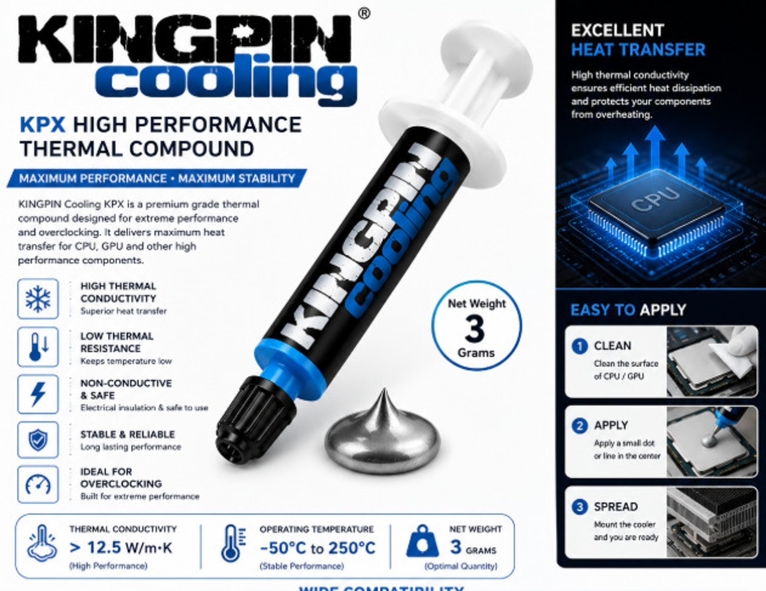 Image of Kingpin KPx 3G Carbon Based Thermal Paste