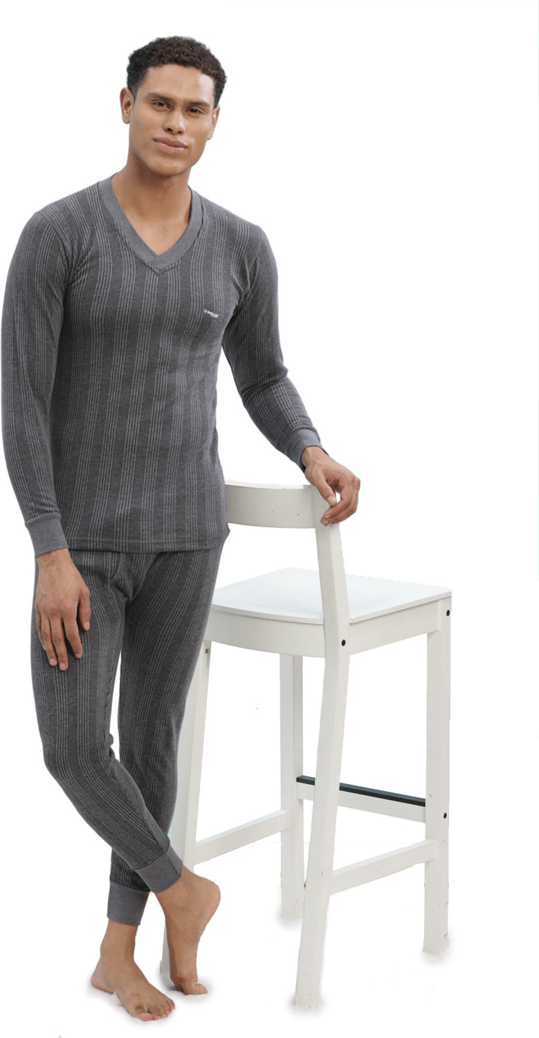 Image of Dollar Ultra Dollar Ultra Thermal Mens V Neck Top & Bottom Set Men Top - Pyjama Set Thermal
