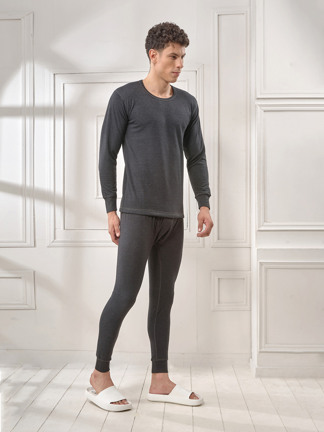Image of LUX INFERNO Inferno Premium black thermal set for man Men Top - Pyjama Set Thermal