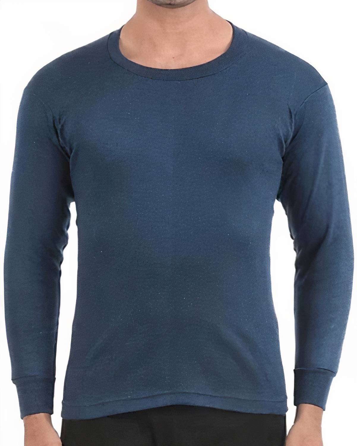 bigkrazi Blue, Round Neck, Full Sleeves, Winter Innerwear Men Top Thermal