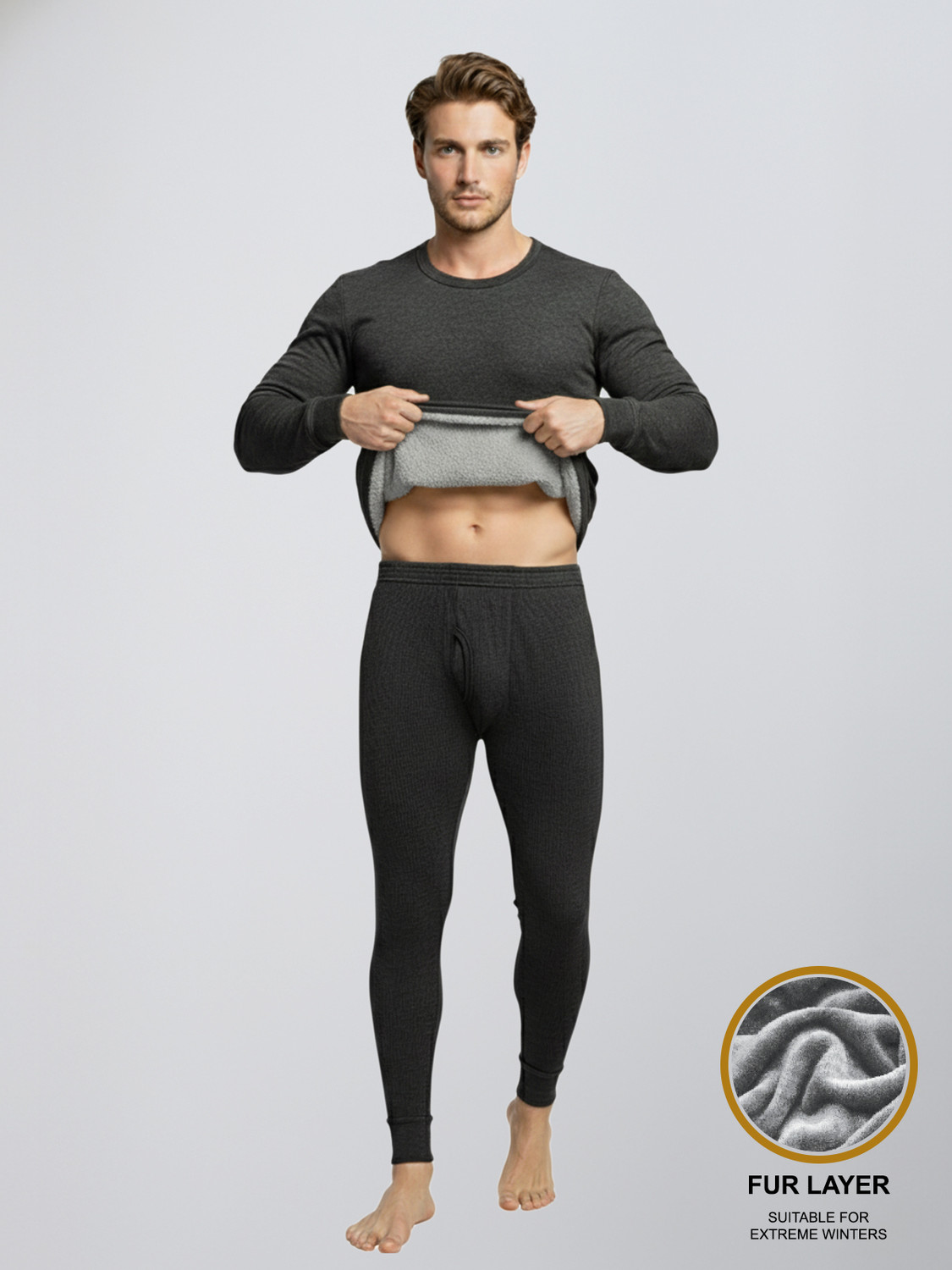 Image of LUX cozi Lux Cozi Premium Thermal For Men Men Top - Pyjama Set Thermal