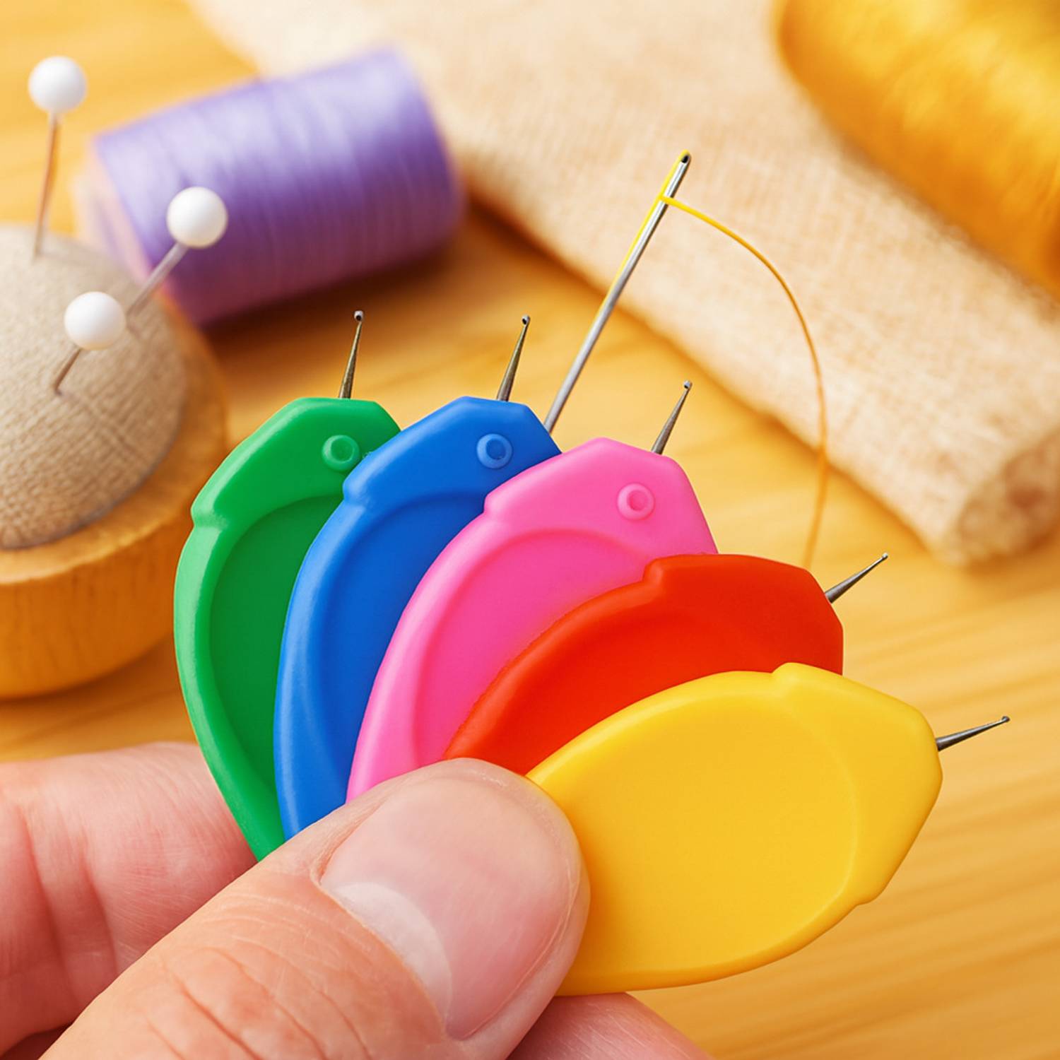 BharatSS Needle Threader | Handy Thread Inserter Tool for Hand and Machine Sewing Thread Pick
