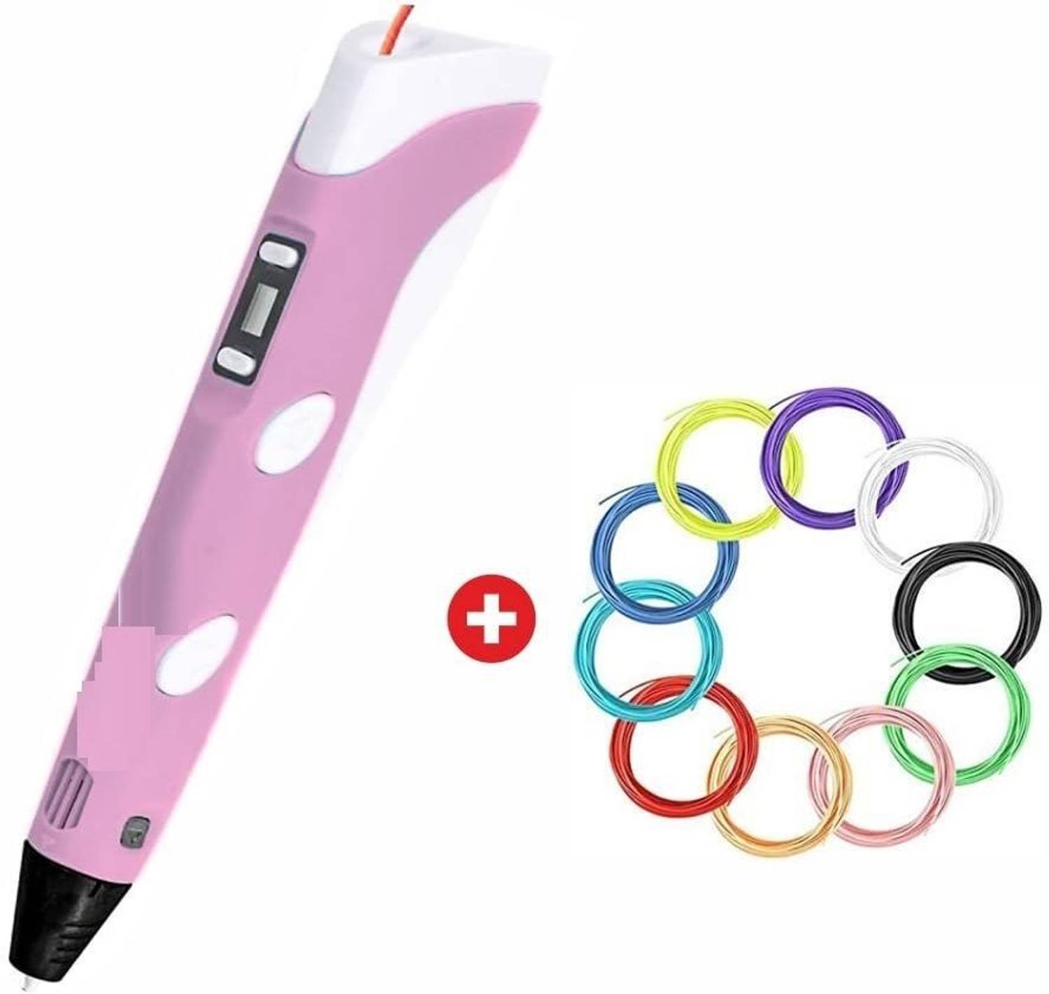 3D Galaxy 3D Printing Pen with LCD Display With 3 , 1.75 mm, 10 Metre Filament (pink) 3D Printer Pen