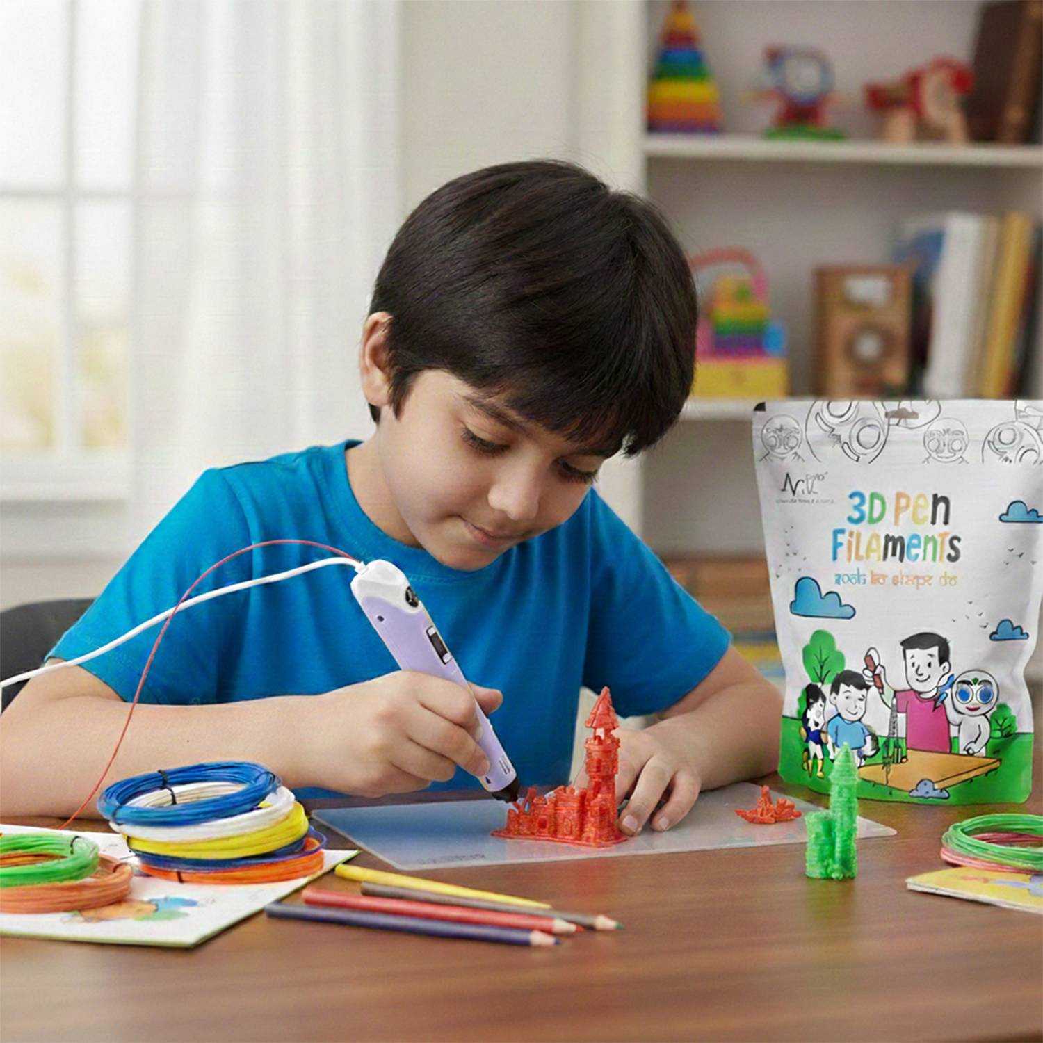 NFIL3D 3D Pen Kit for Kids with 14 Filaments, Purple - Image 4