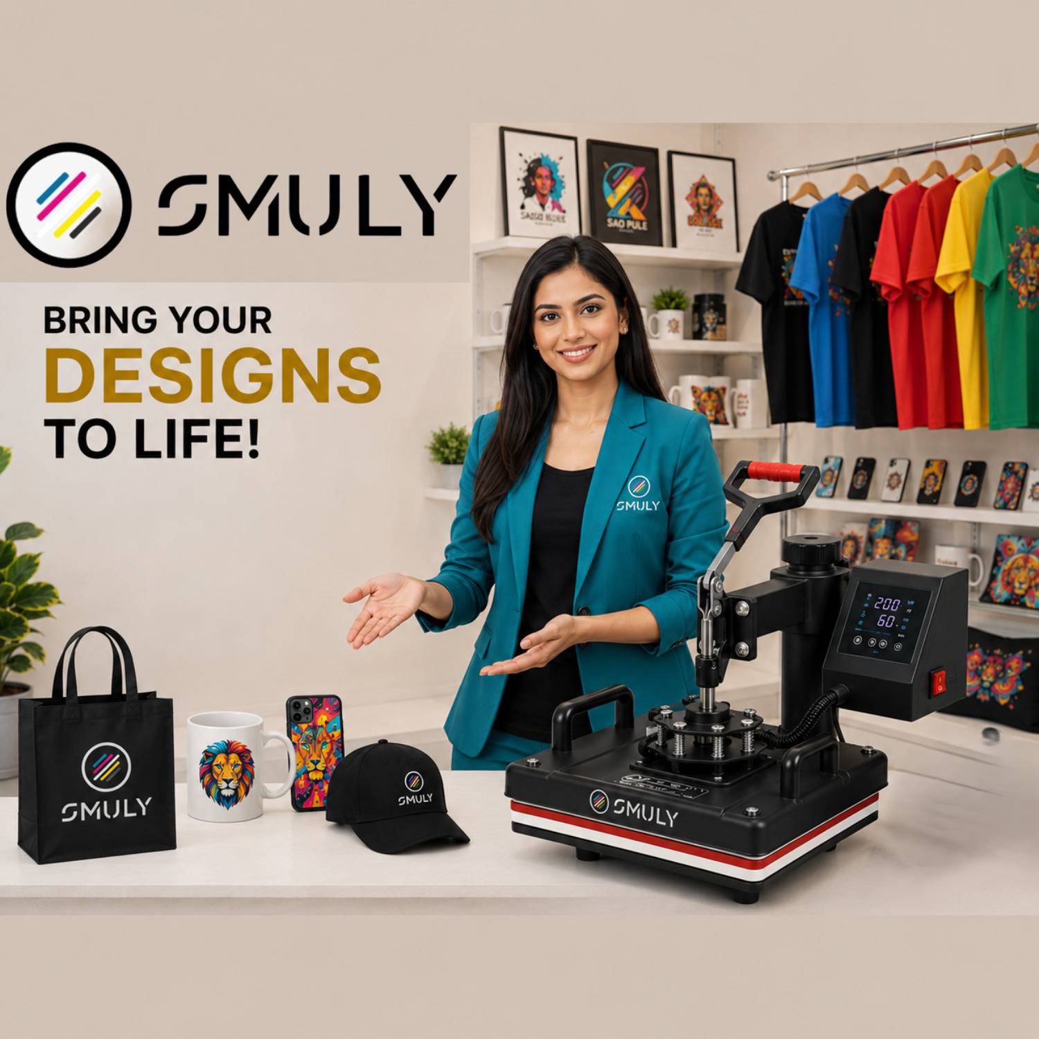 SMULY 5 in 1 Digital Multifunctional Sublimation Machine - Image 5