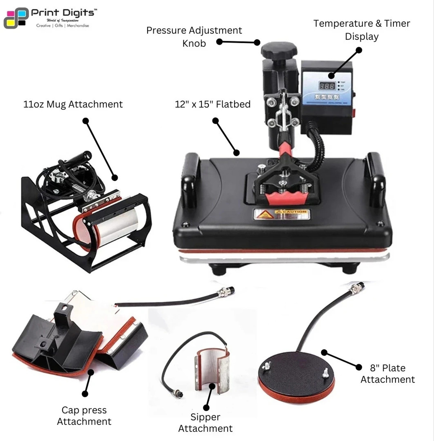 Image of Print Digits 5 In 1 Combo Machine Only| Printer needs to buy separately 3D Printer