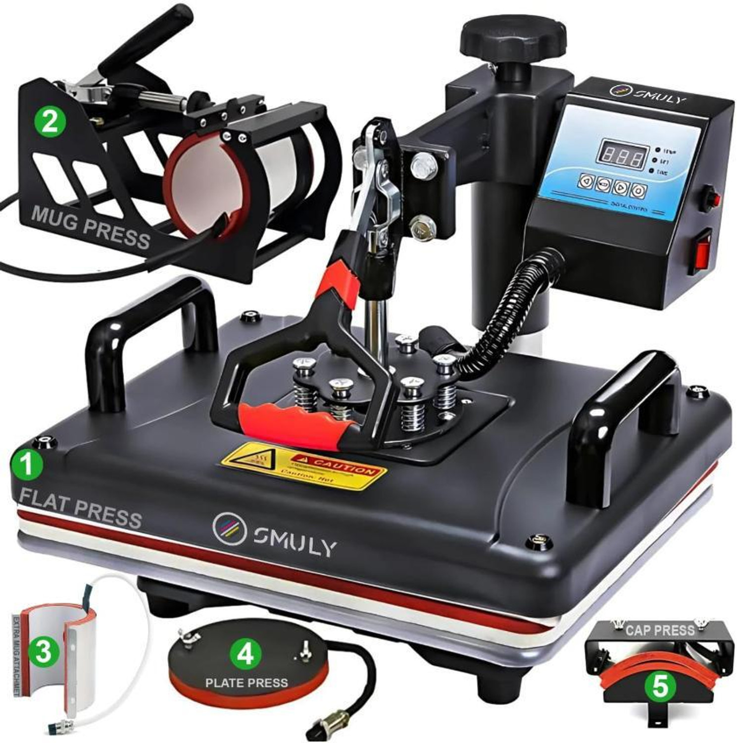 Image of SMULY Heat Press 5 in1 Digital Multifunctional Sublimation Machine Fitting 3D Printer