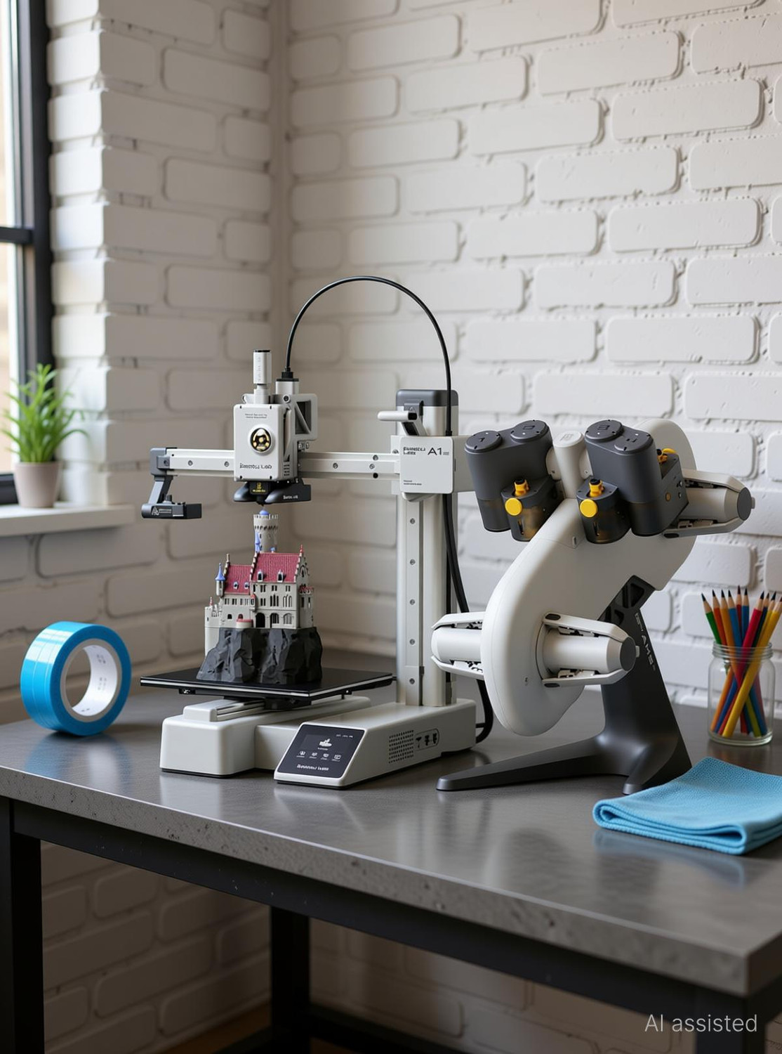 Image of WOL3D Bambu Lab A1 Mini Combo 3D Printer with AMS Lite, 500mm /s Print Speed 3D Printer