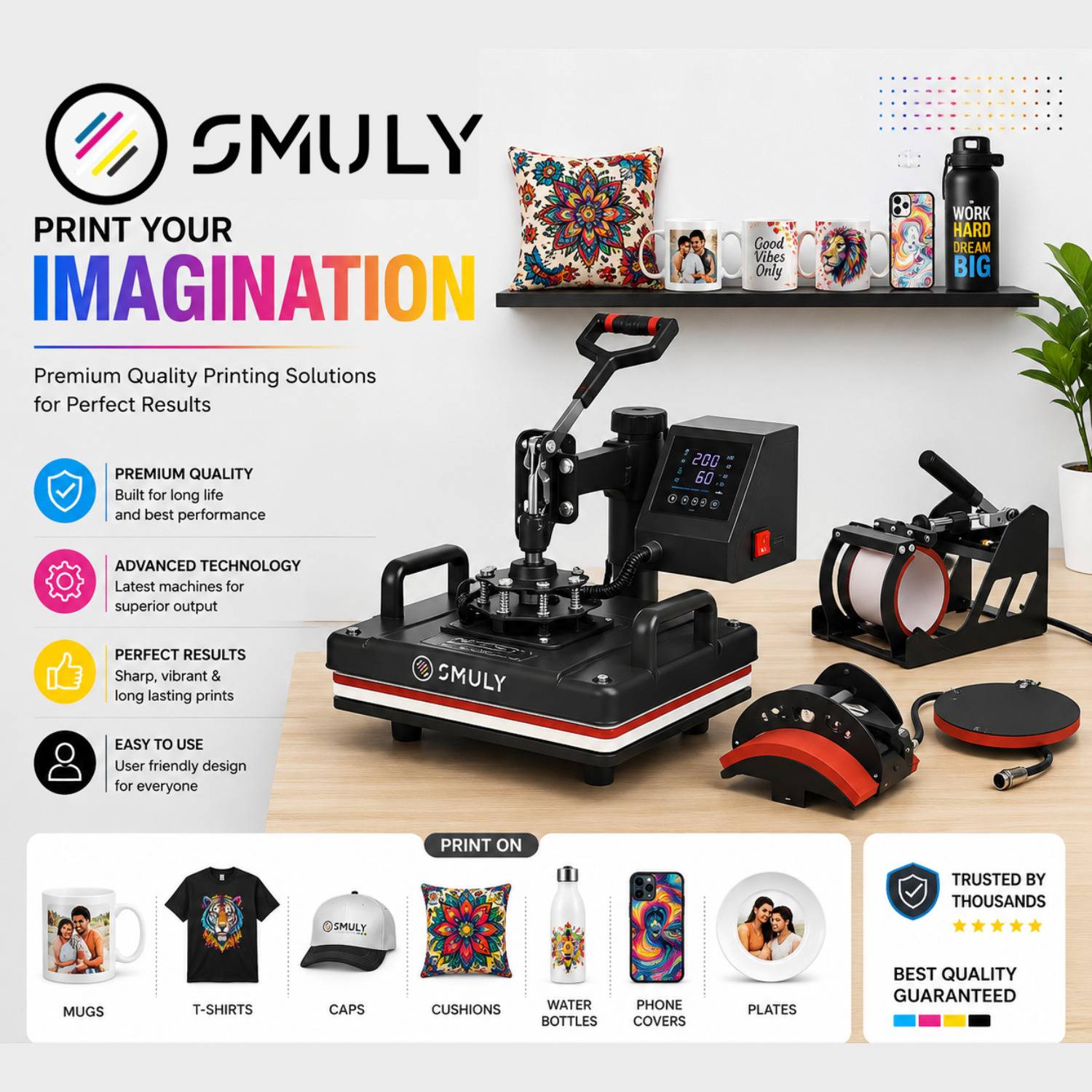 SMULY 5 in 1 Digital Multifunctional Sublimation Machine - Image 4