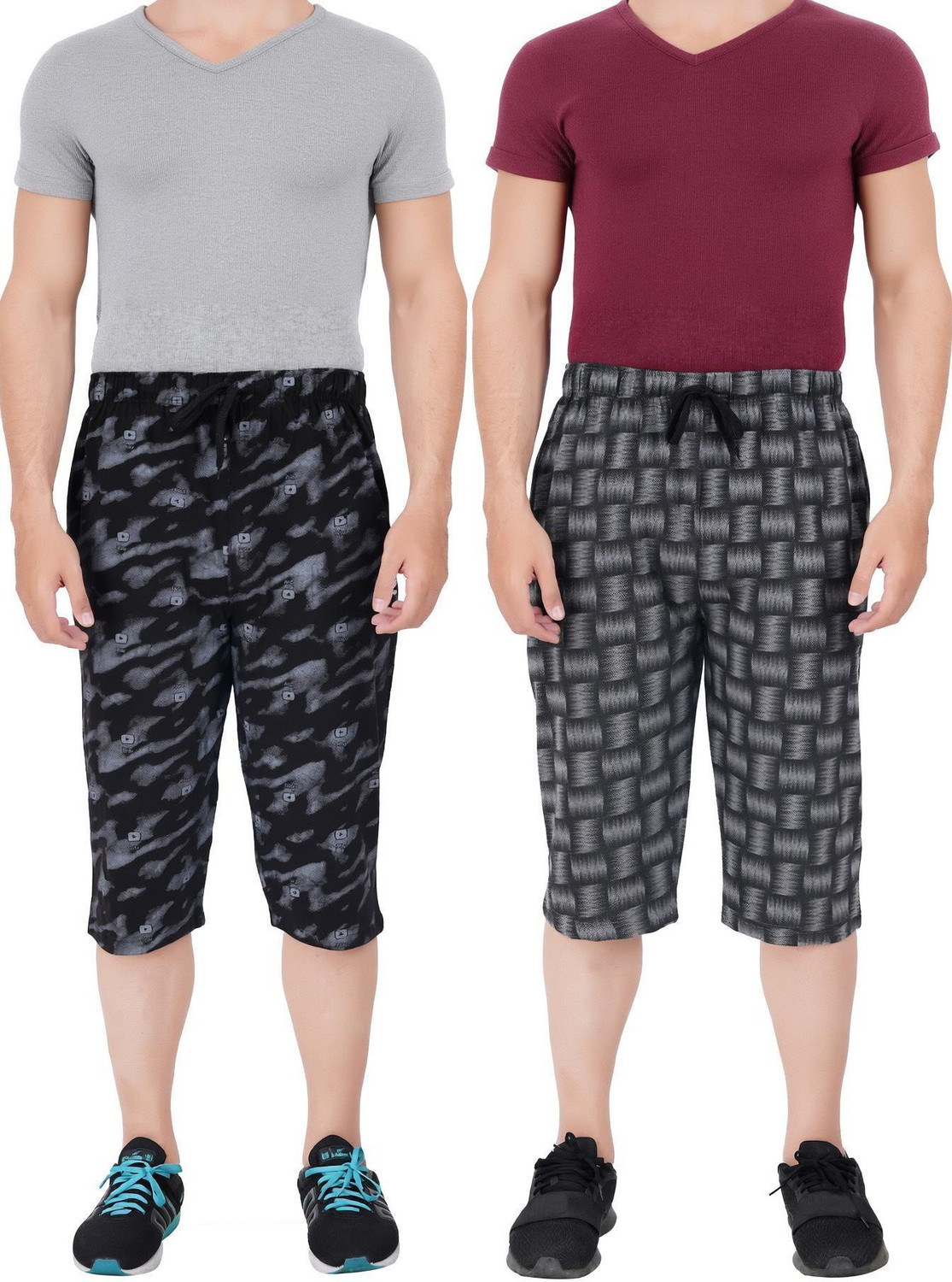 FEEL TRACK Printed Men Three Fourths