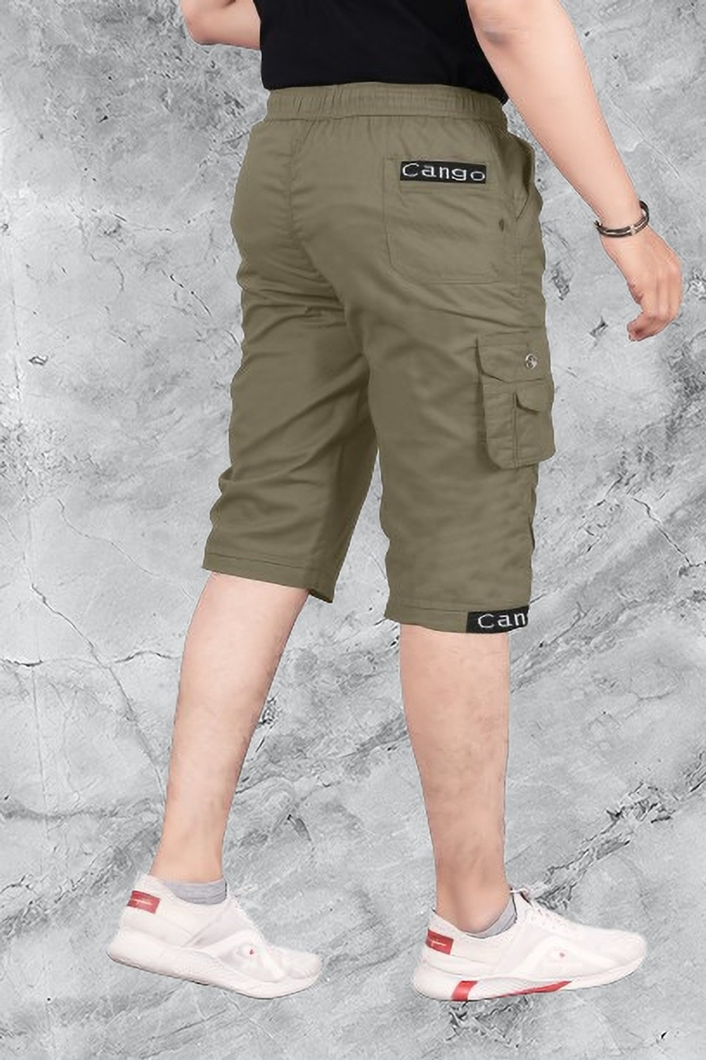 Image of jention Solid Men Green Casual Shorts, Cargo Shorts, Regular Shorts