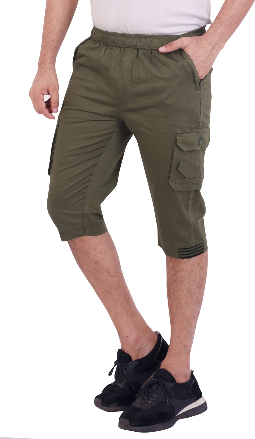 Image of Welcy Solid Men Three Fourths