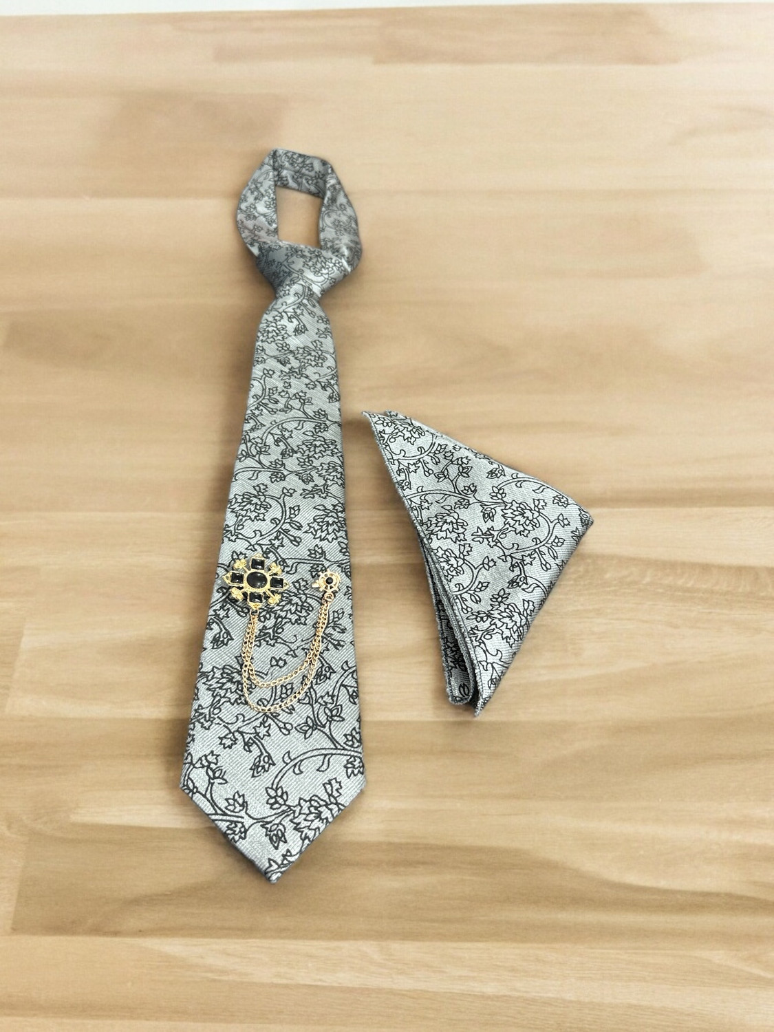 Image of Voxon Woven, Self Design, Printed Tie (Pack of 3)