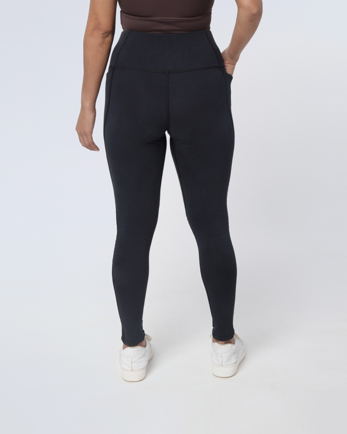 Image of BlissClub Solid Women Black Tights
