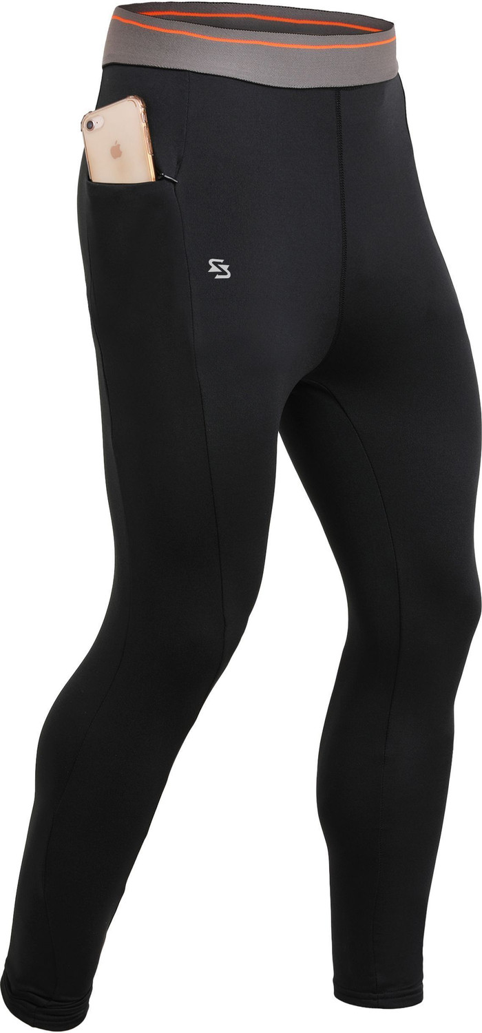 Image of Sportinger Solid Men Black Tights