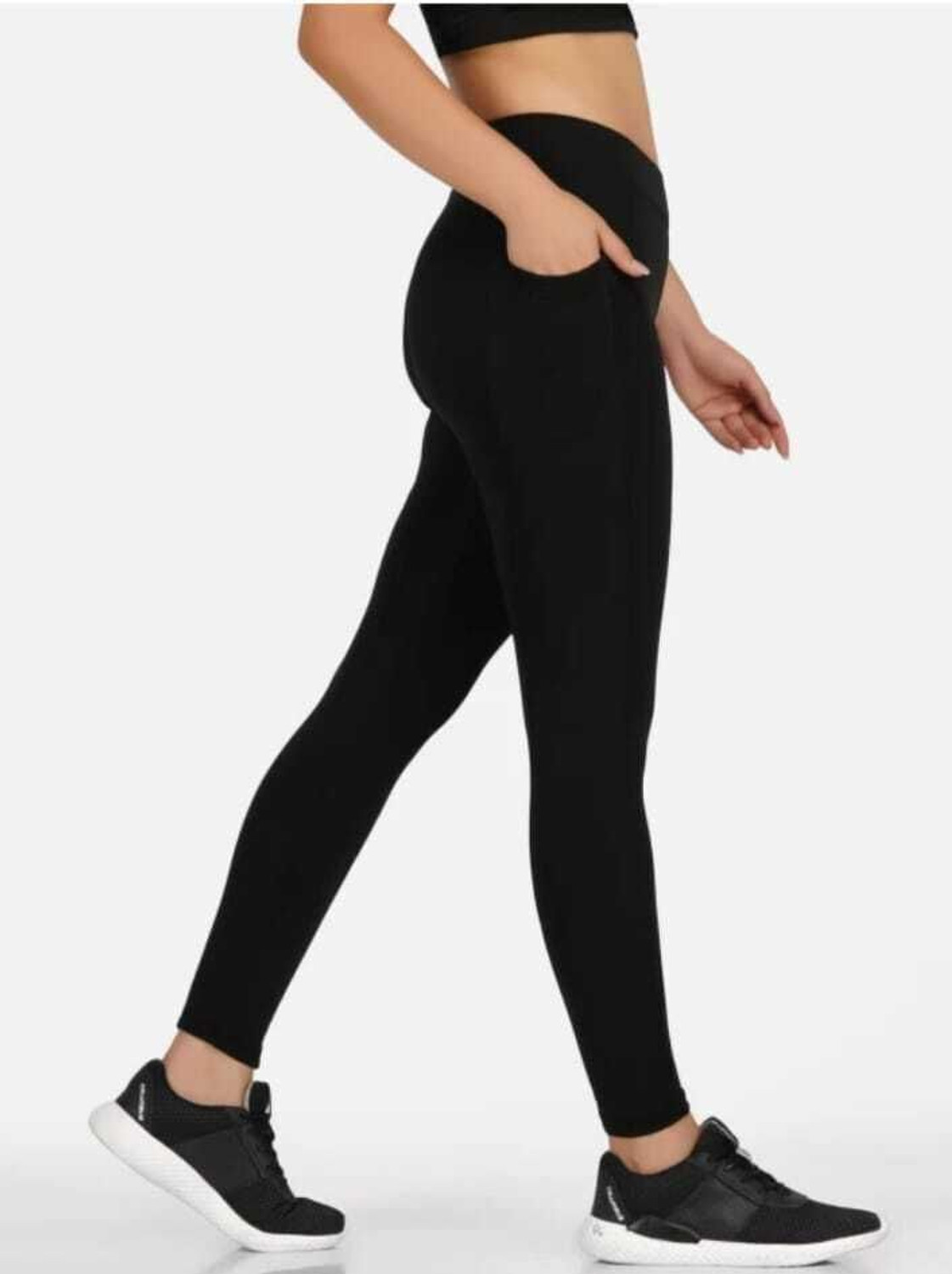 Image of Coolest Fashion Hub Solid Women Black Tights