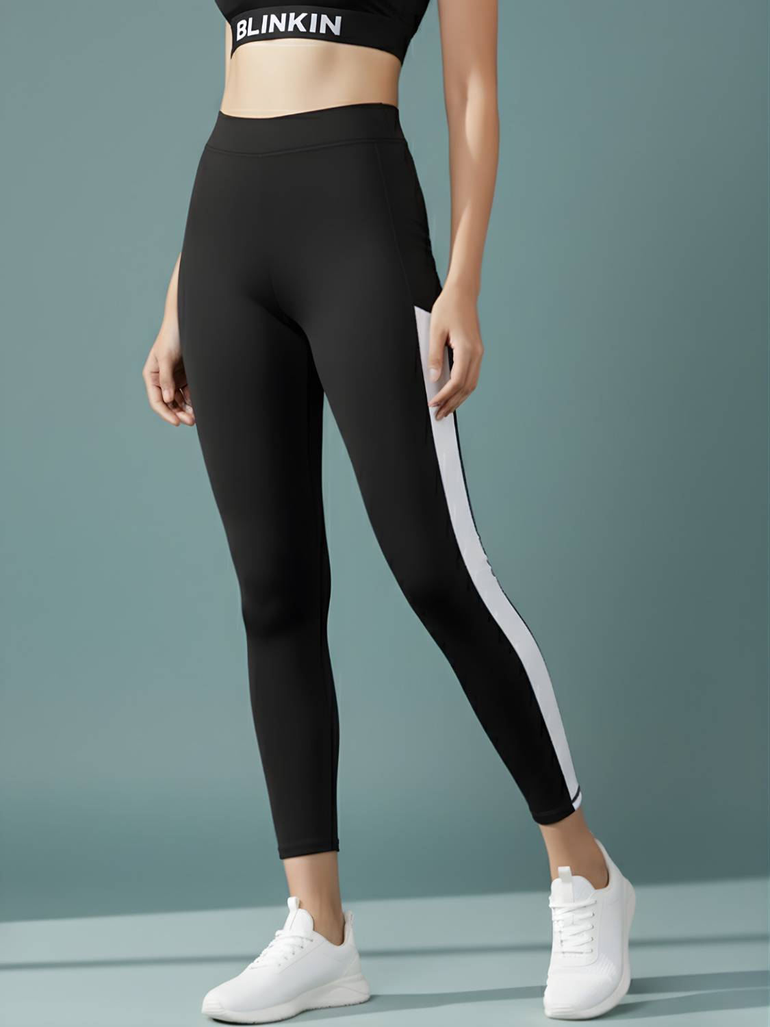 BLINKIN Solid Women Black Tights
