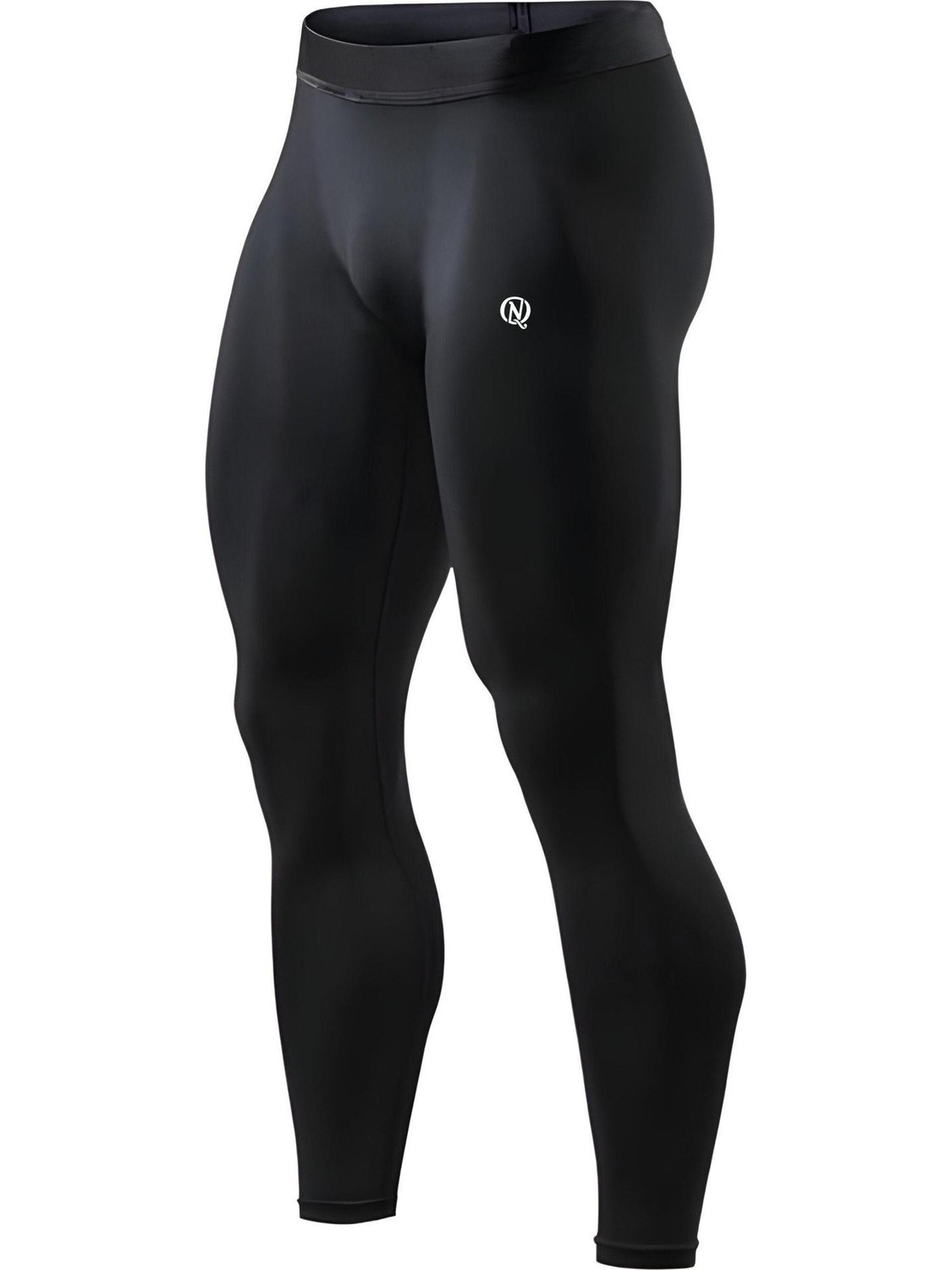 Image of NEVER QUIT Solid Men Black Tights