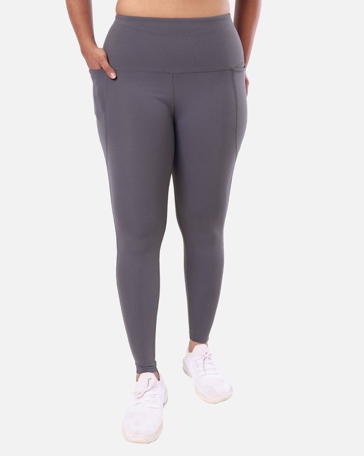 BlissClub Solid Women Grey Tights