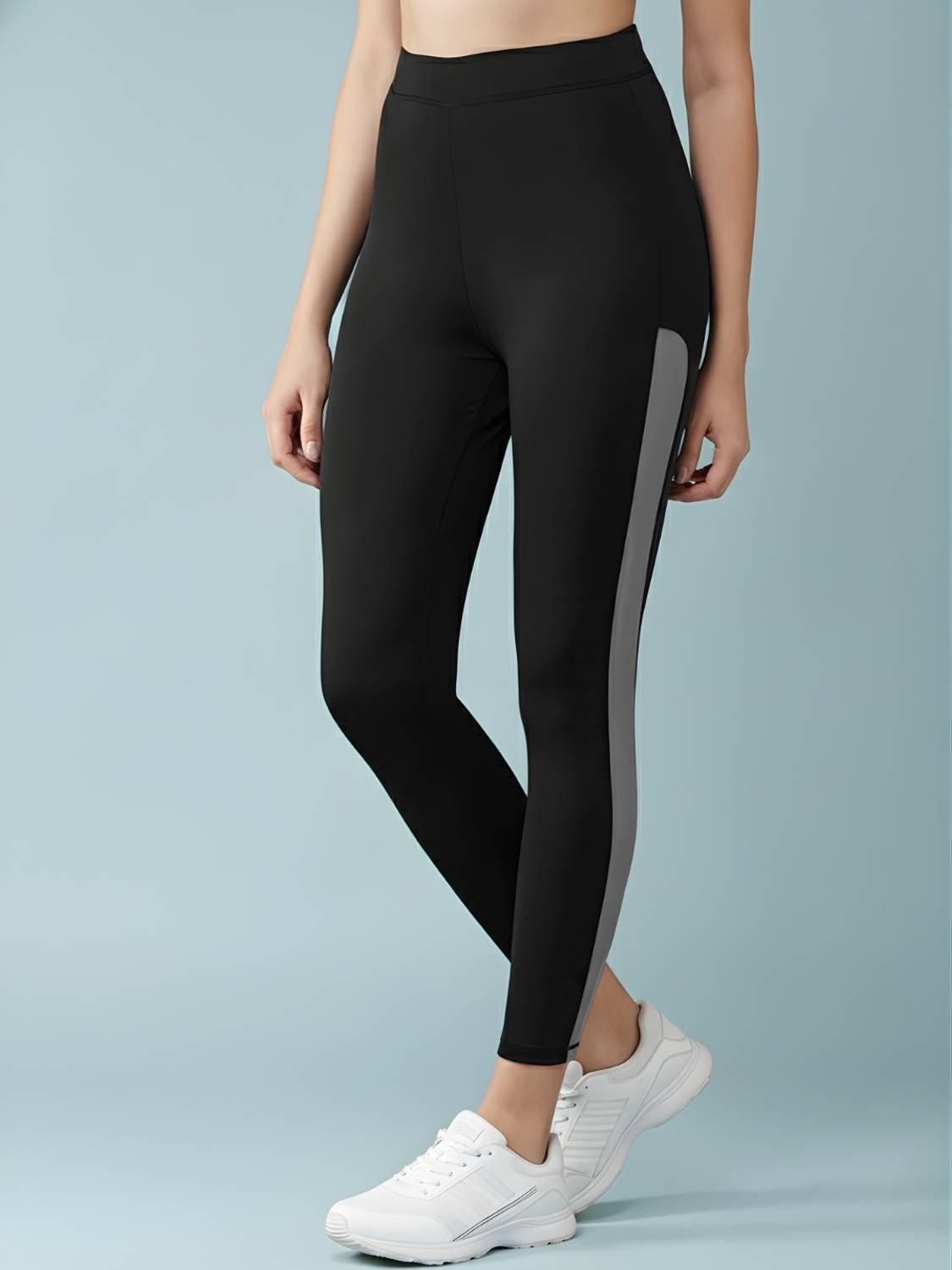 BLINKIN Solid Women Black, Grey Tights