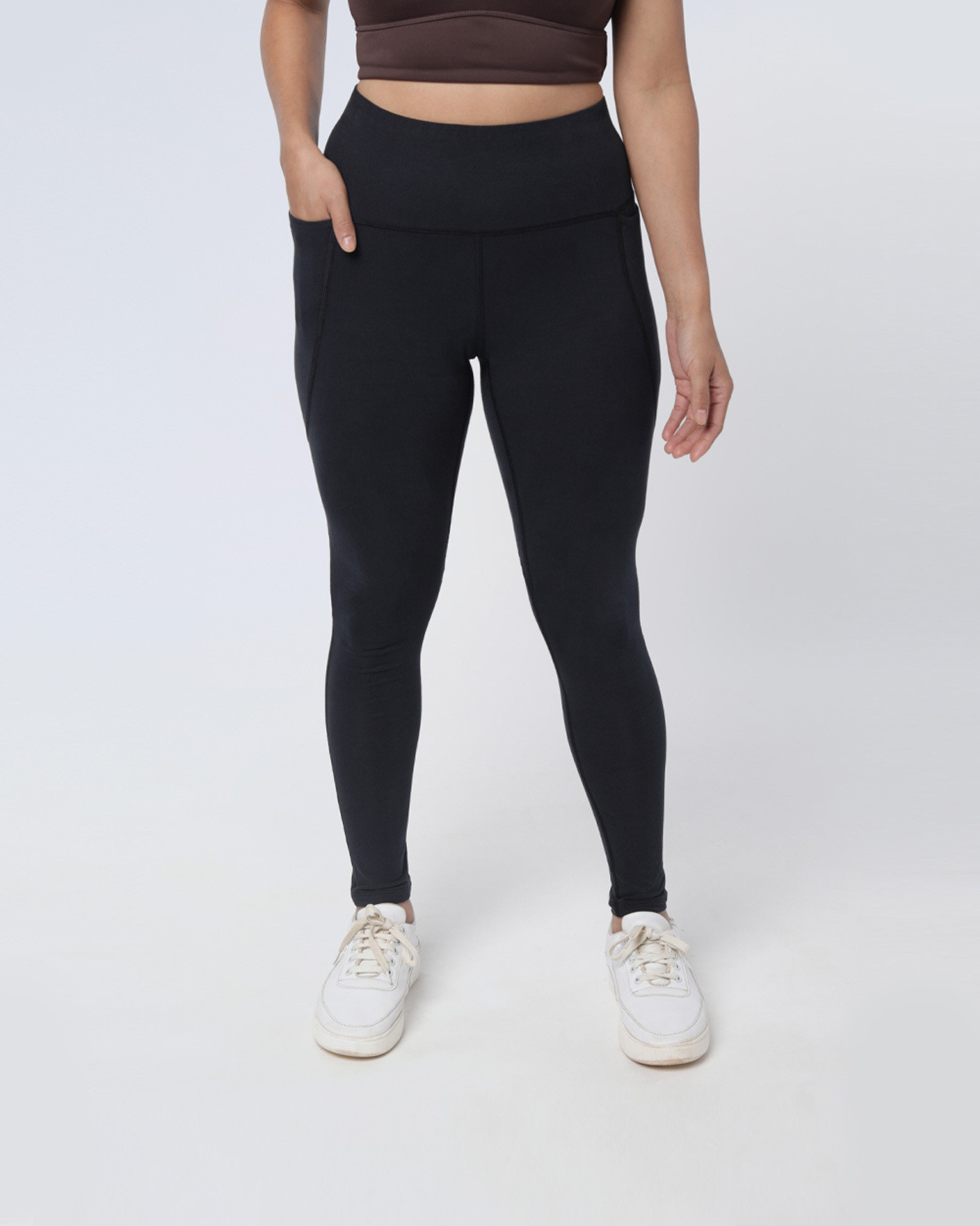 Image of BlissClub Solid Women Black Tights