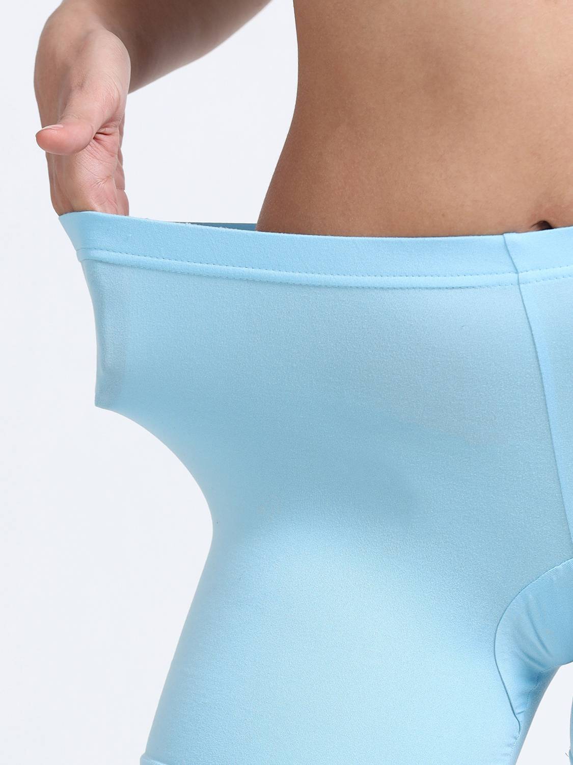 Ajju's Solid Women Light Blue Tights
