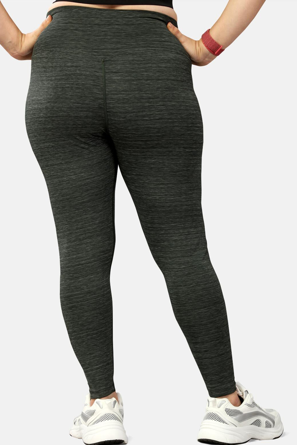 Image of FuaarK Self Design Women Dark Green Tights