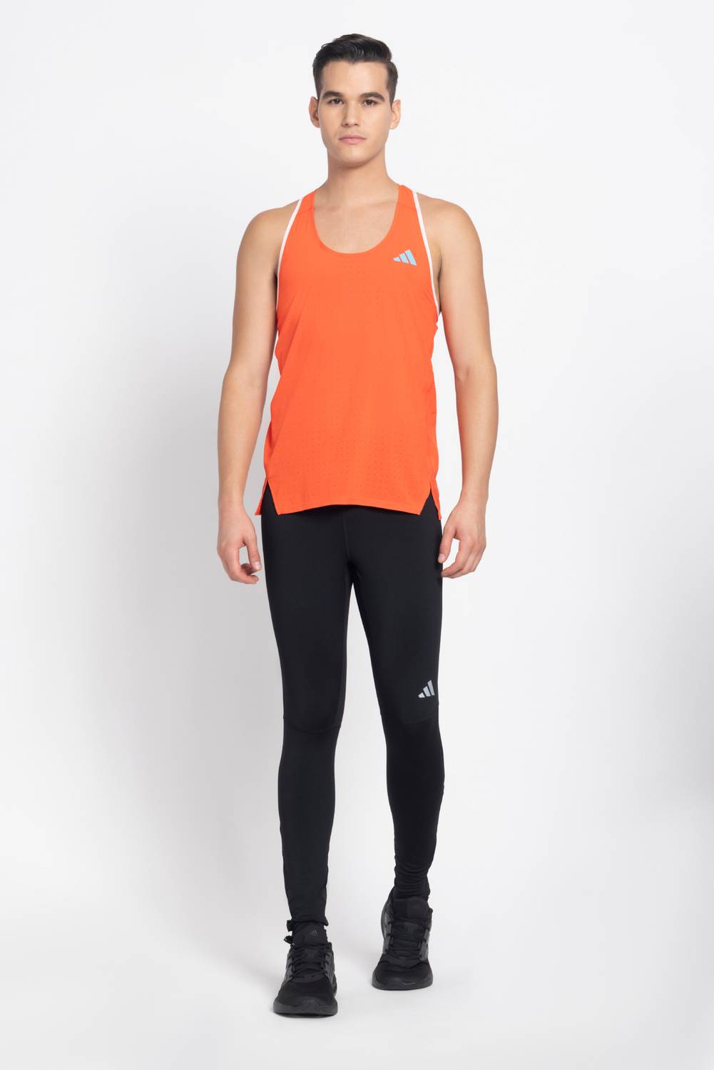 ADIDAS Printed Men Black Tights
