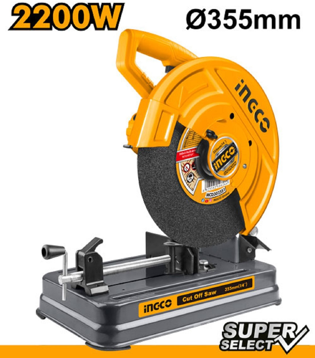 Image of INGCO COS223589 Cut off saw(chopsaw) 2200W 14inch Chop Saw