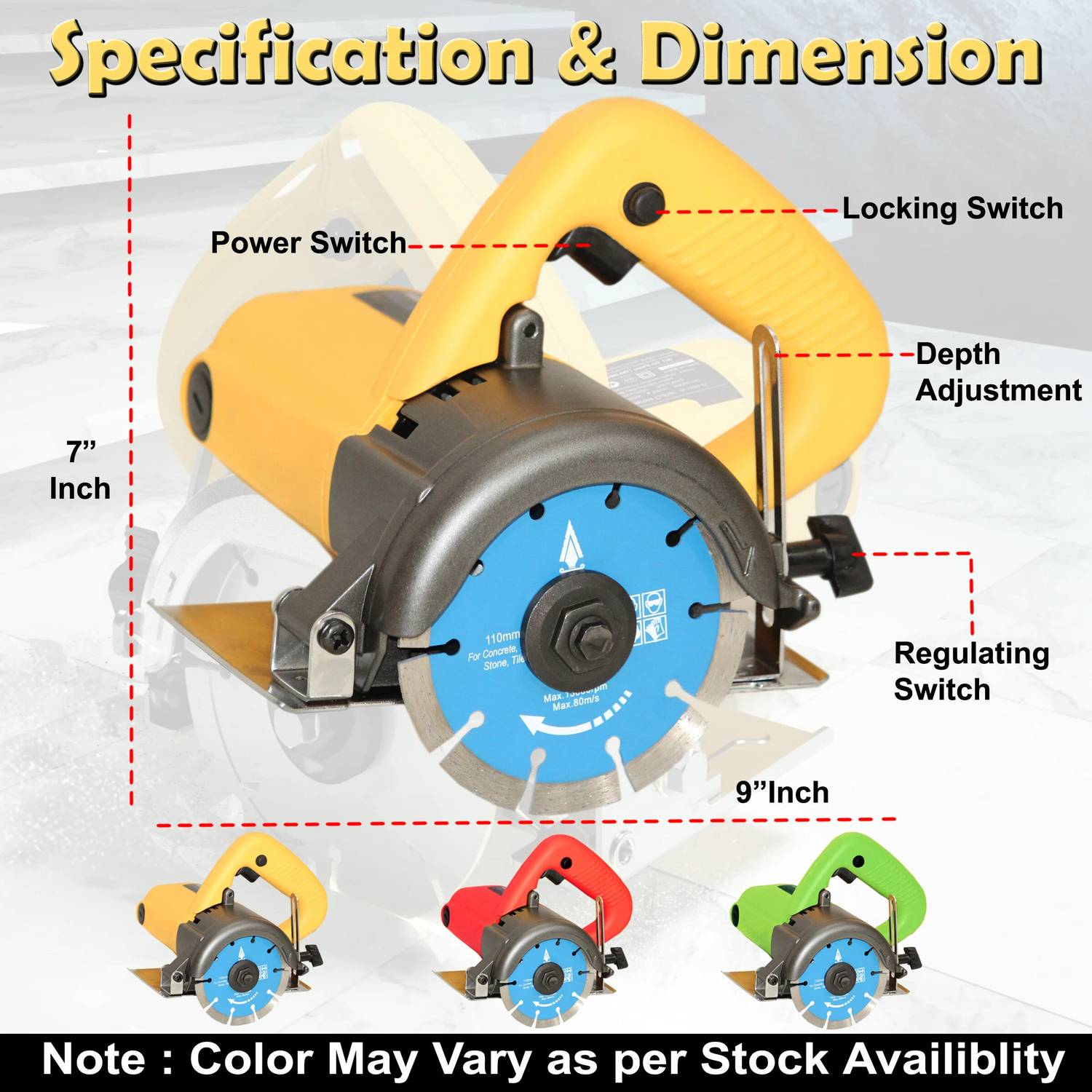 Digital Craft Marble Saw Cutter 110MM - Image 3