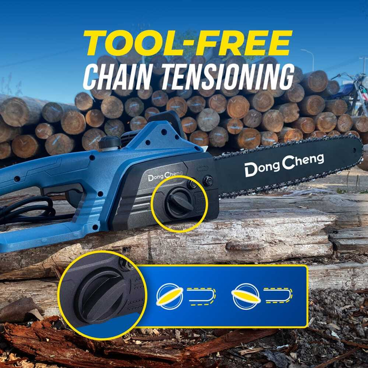 Image of Dongcheng DML05-405 1900W HEAVY DUTY Electric Chainsaw with 16 inch Guide Bar Manual Cutter