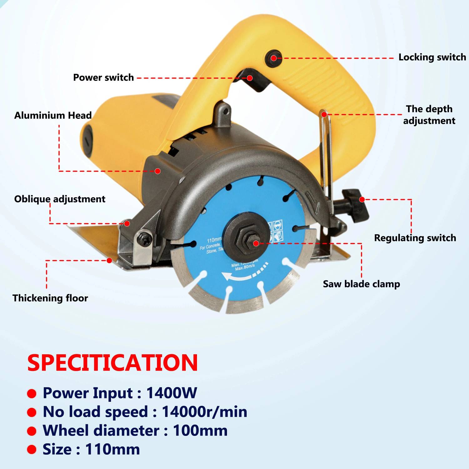 Digital Craft Marble Saw Cutter 110MM - Image 4