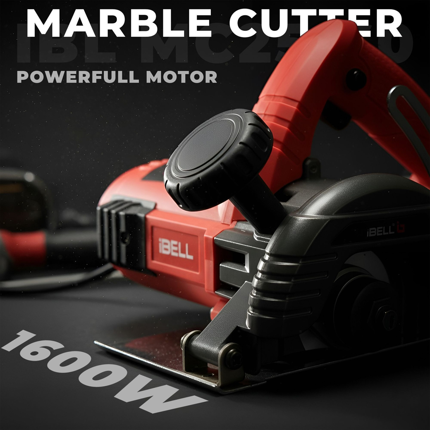 Image of iBELL IBL MC25-60 Marble Cutter,1600W Motor,14000 RPM,125mm Blade, 38mm Cutting Depth, Marble Cutter
