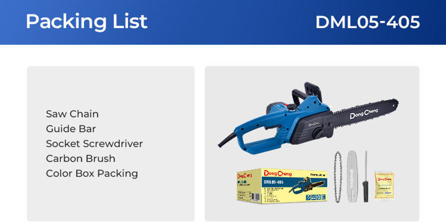 Image of Dongcheng DML05-405 1900W HEAVY DUTY Electric Chainsaw with 16 inch Guide Bar Manual Cutter
