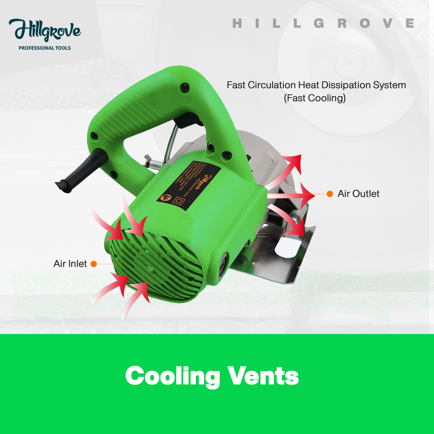Image of Hillgrove HGCM1278M1 Cutting Machine Saw for Tile /Marble /Wood with 1Pcs Wood Cutting Wheel Marble Cutter