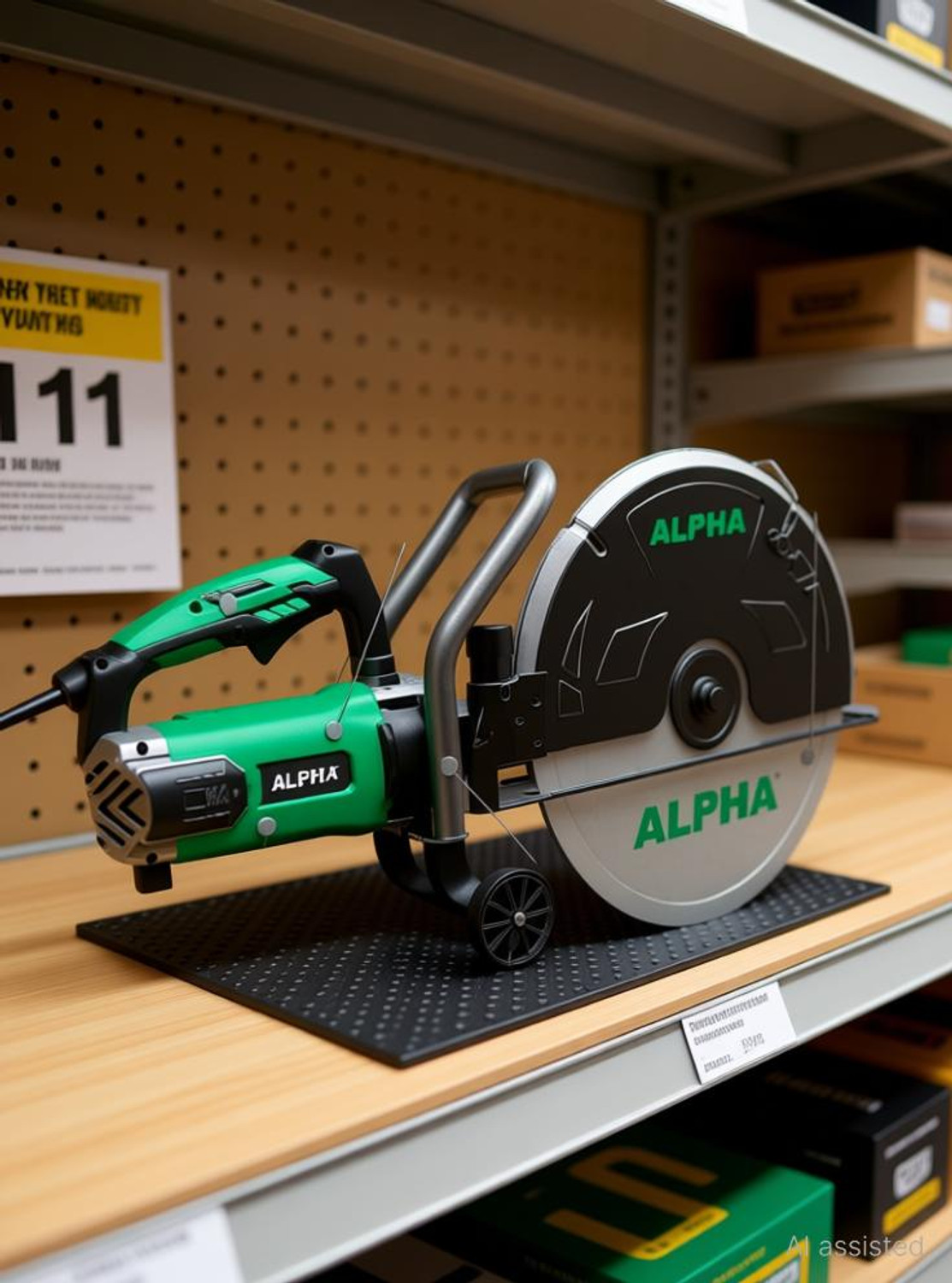 Image of GSCPT HEAVY DUTY ALPHA SLAB CUTTER 16 INCH 3200WATT 4700RPM Overhead Motor Tile Cutter