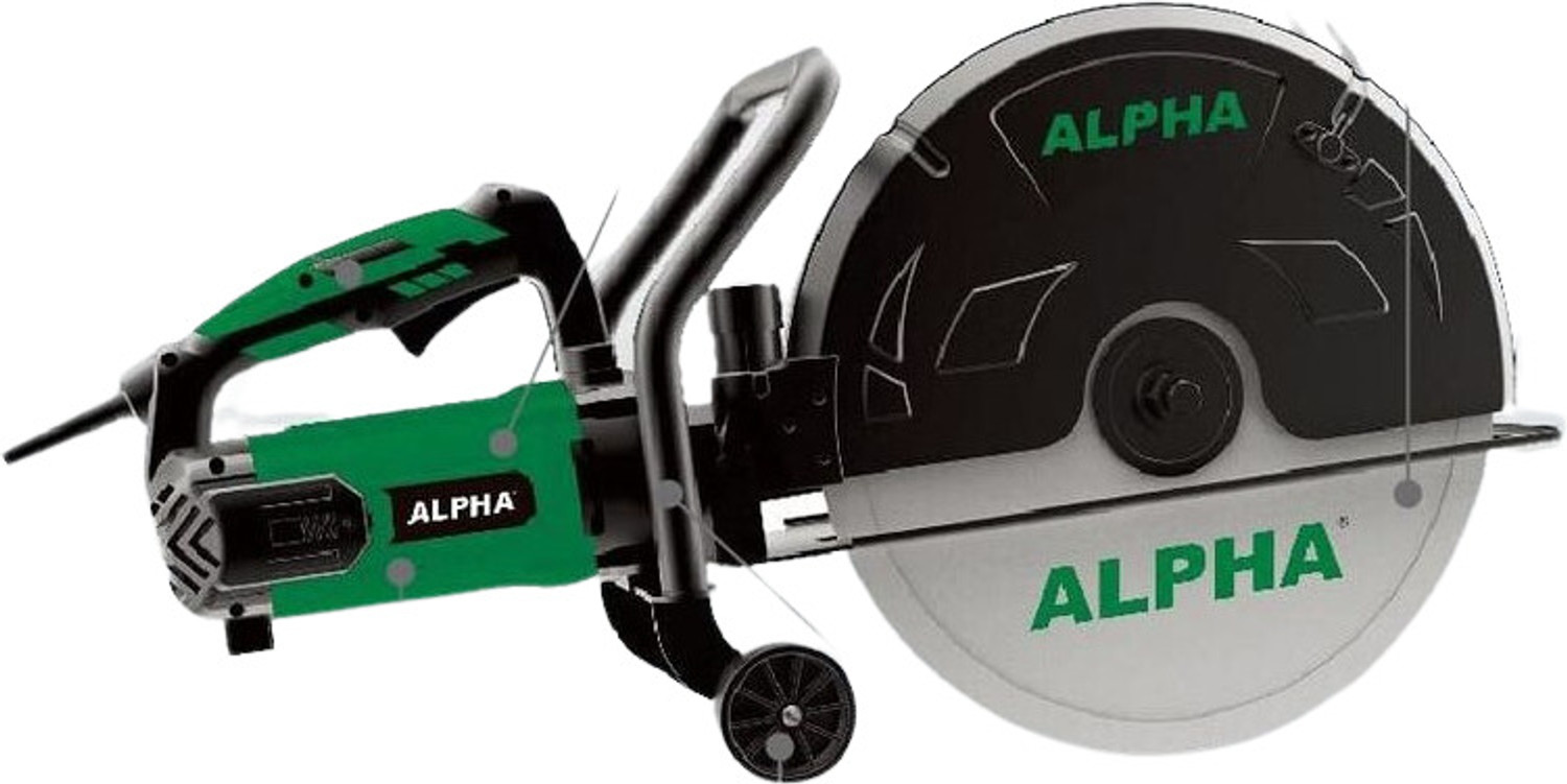 Image of GSCPT HEAVY DUTY ALPHA SLAB CUTTER 16 INCH 3200WATT 4700RPM Overhead Motor Tile Cutter