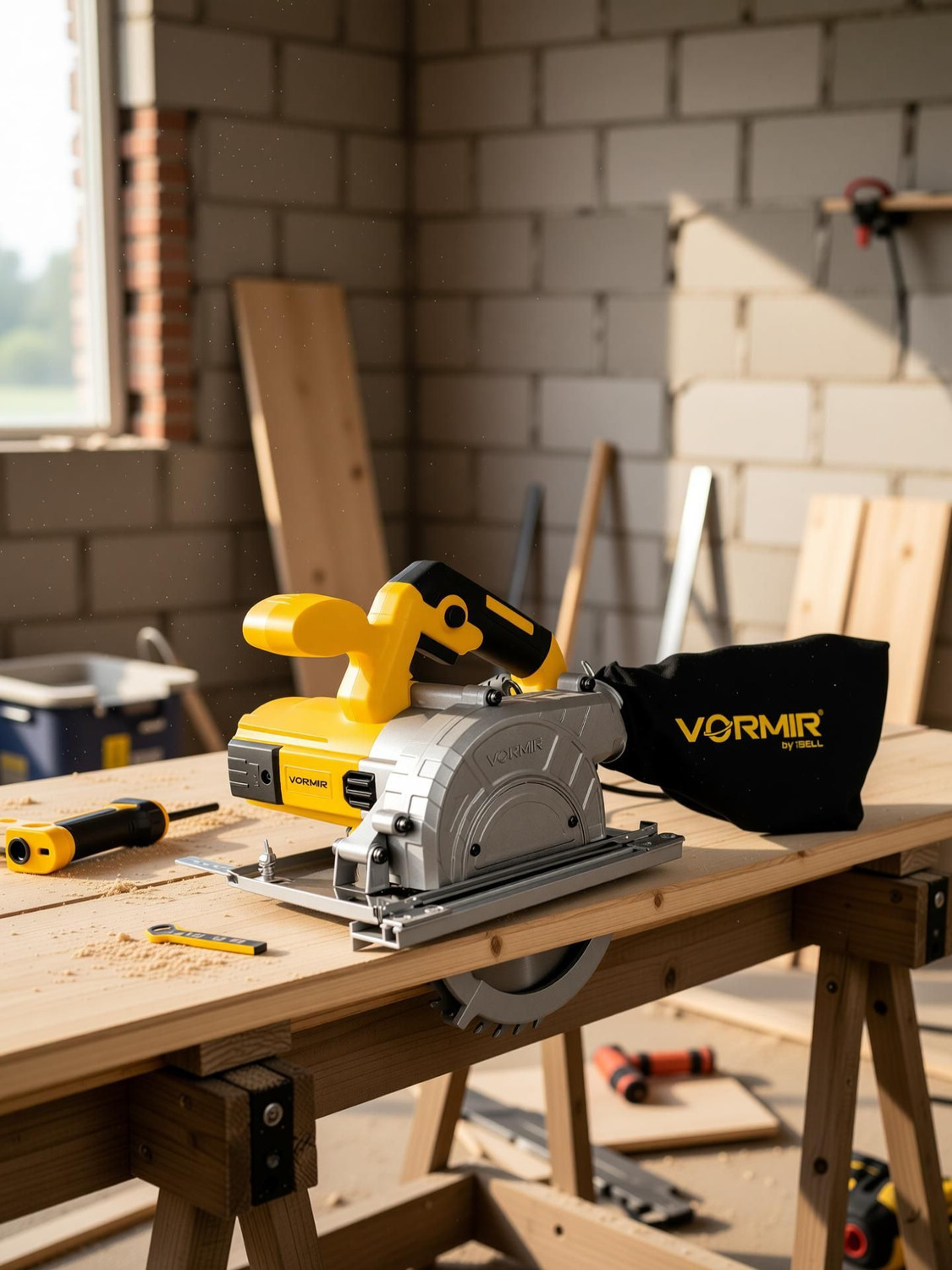 Image of iBELL Vormir VR WC25-30 Dust-Free Wood Cutting Machine,1250W Motor,13000RPM,125mm(5 inch), Handheld Tile Cutter