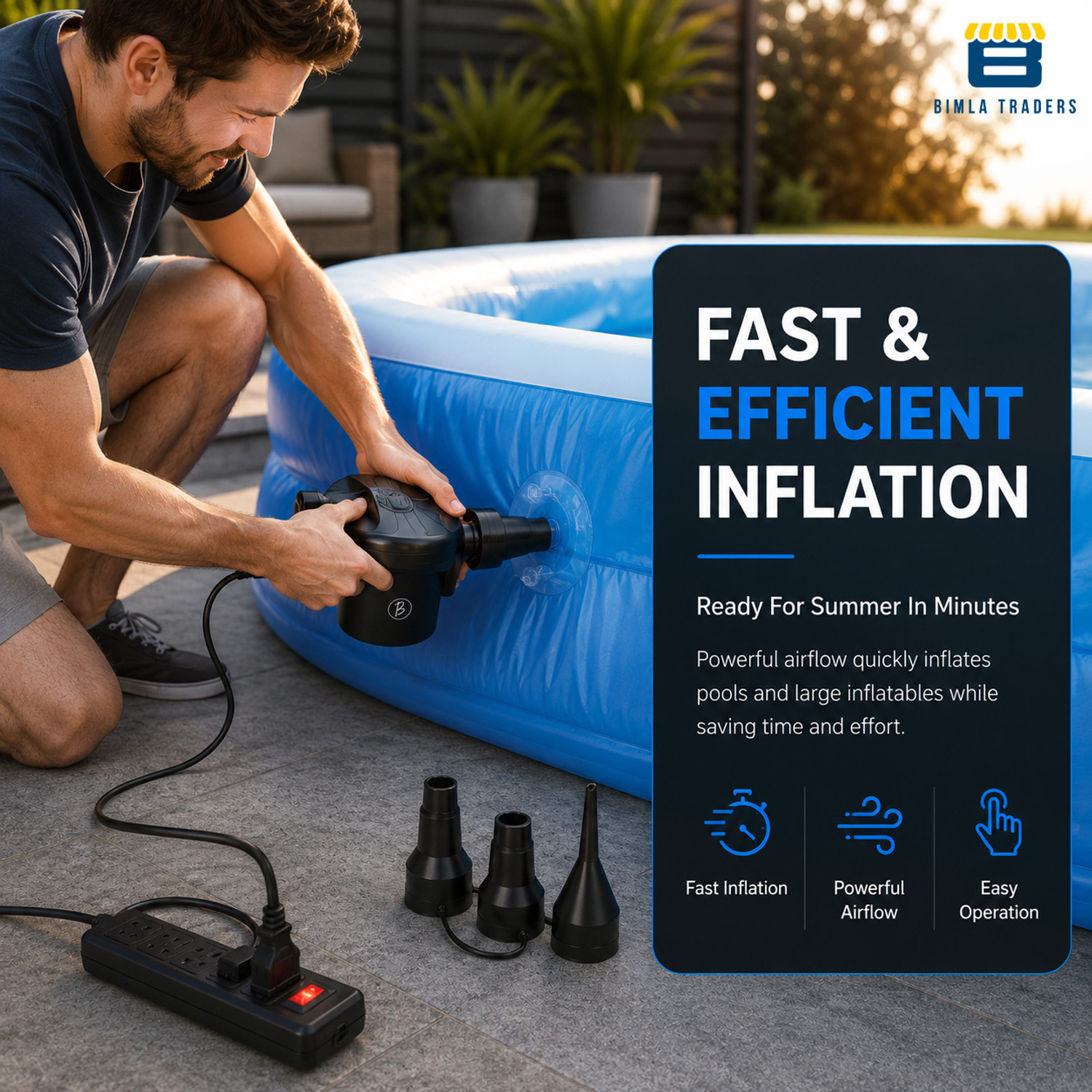 Image of Btag Portable Electric Air Pump for Car, Bike 150 psi Tyre Air Pump for Car & Bike