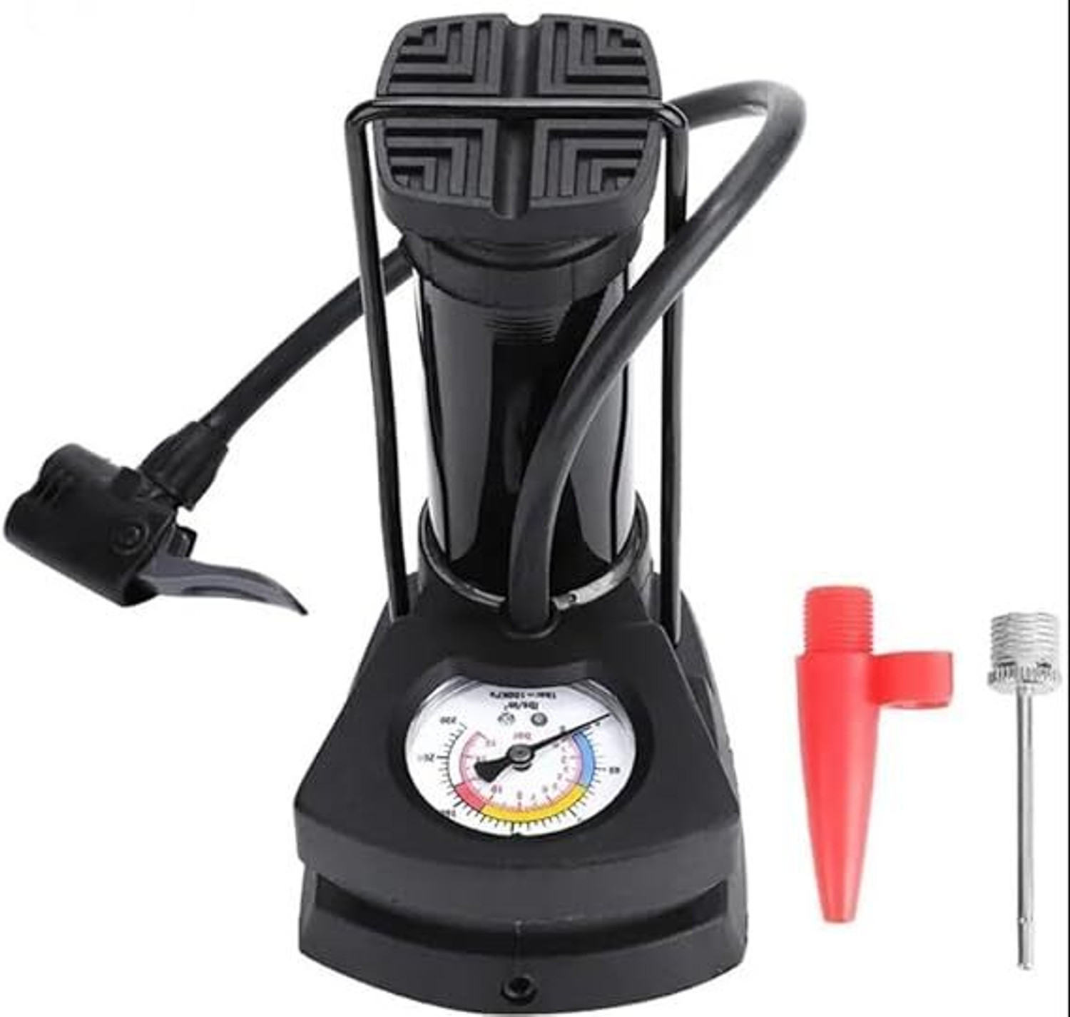 Image of WORLDSCREATION MINI FOOT PUMP 1 psi Tyre Air Pump for Car & Bike (NA)