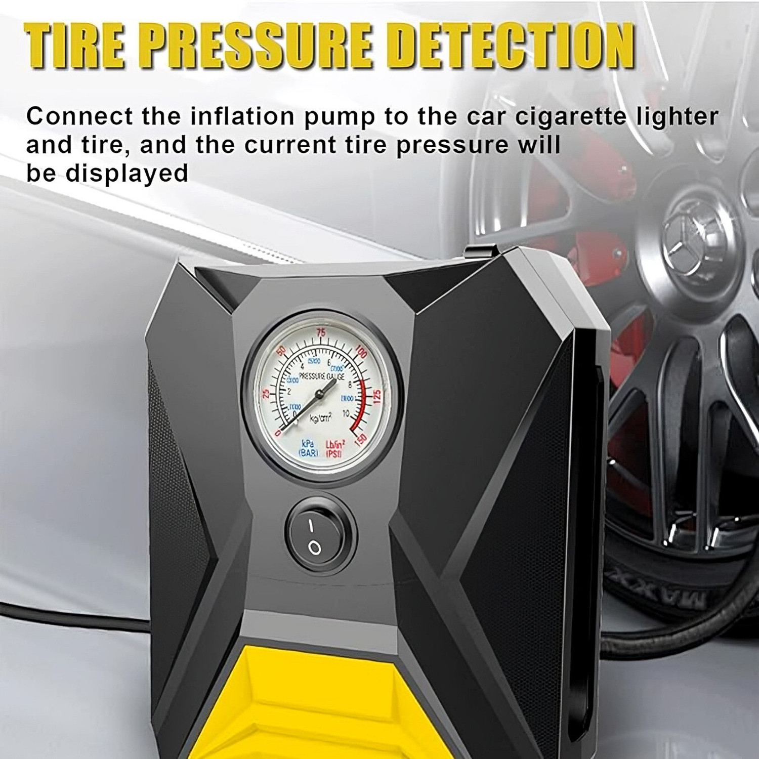Image of Drasert 150 psi Tyre Air Pump for Car & Bike
