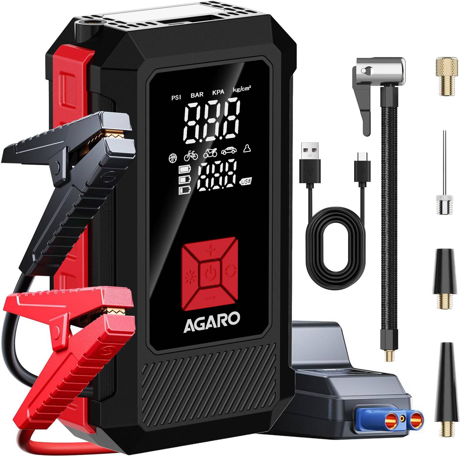 AGARO Regal 150 psi Tyre Inflator & Jump Starter - Image 1