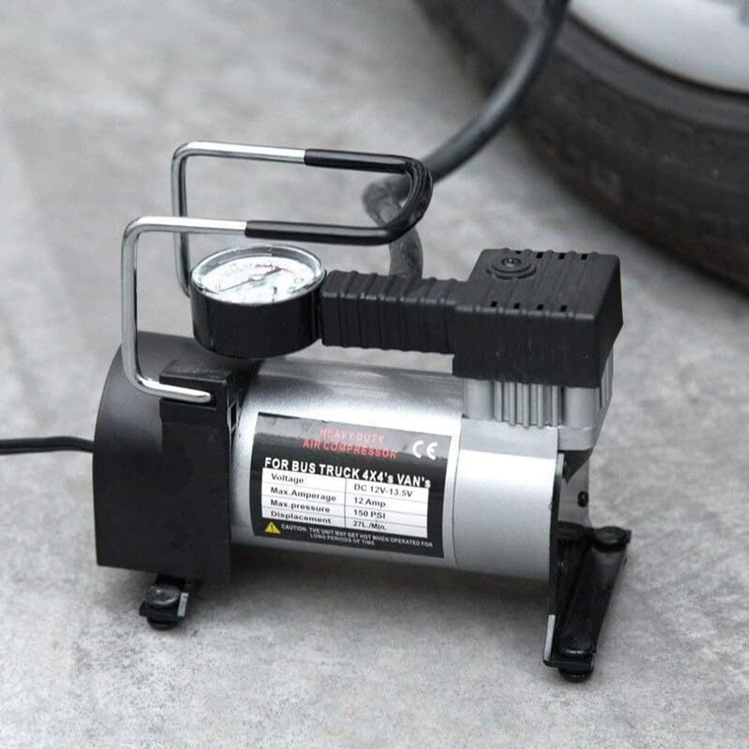 Image of Costar Air Compressor Tyre Inflator Air Pump 150 psi Tyre Air Pump for Car & Bike