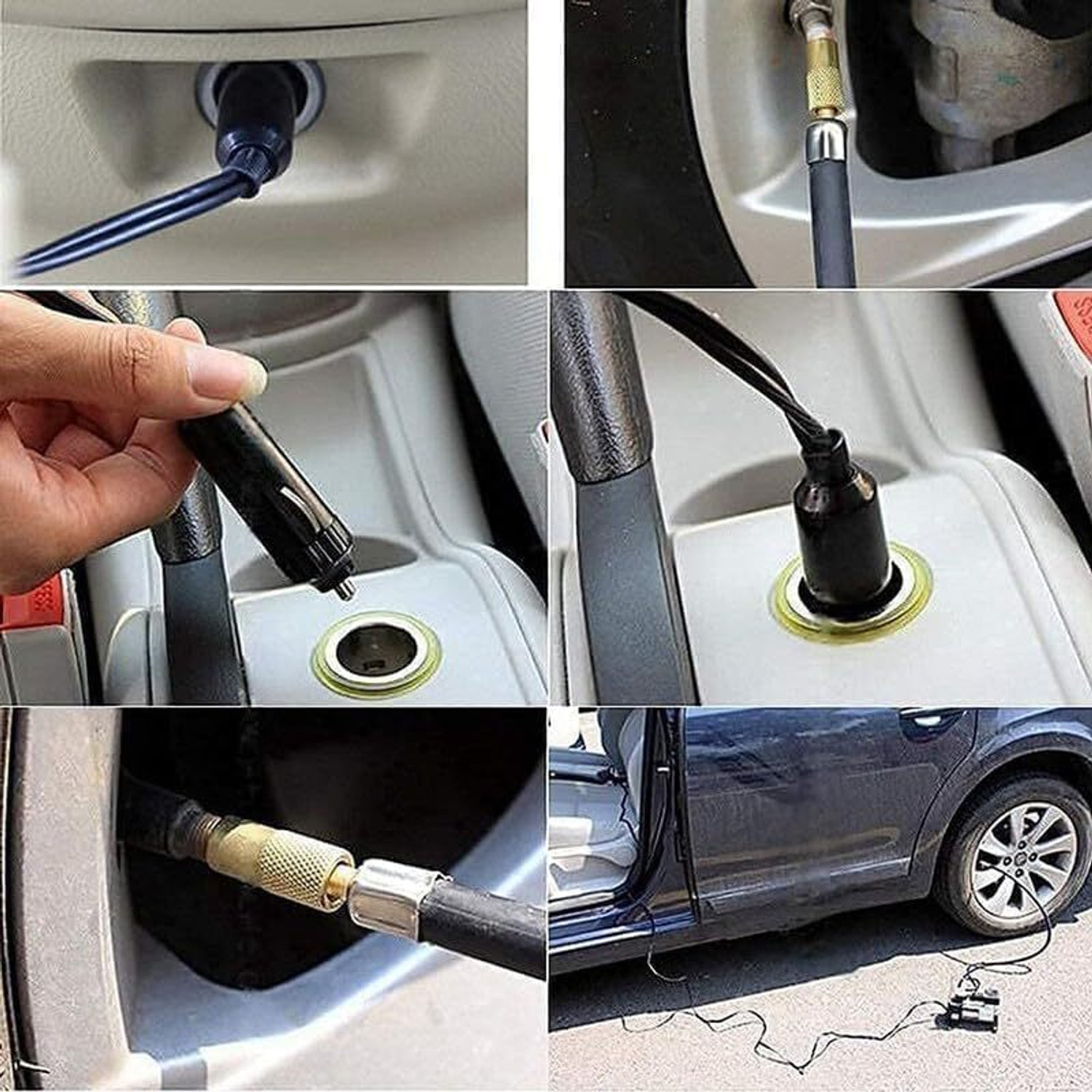 Image of Costar Air Compressor Tyre Inflator Air Pump 150 psi Tyre Air Pump for Car & Bike