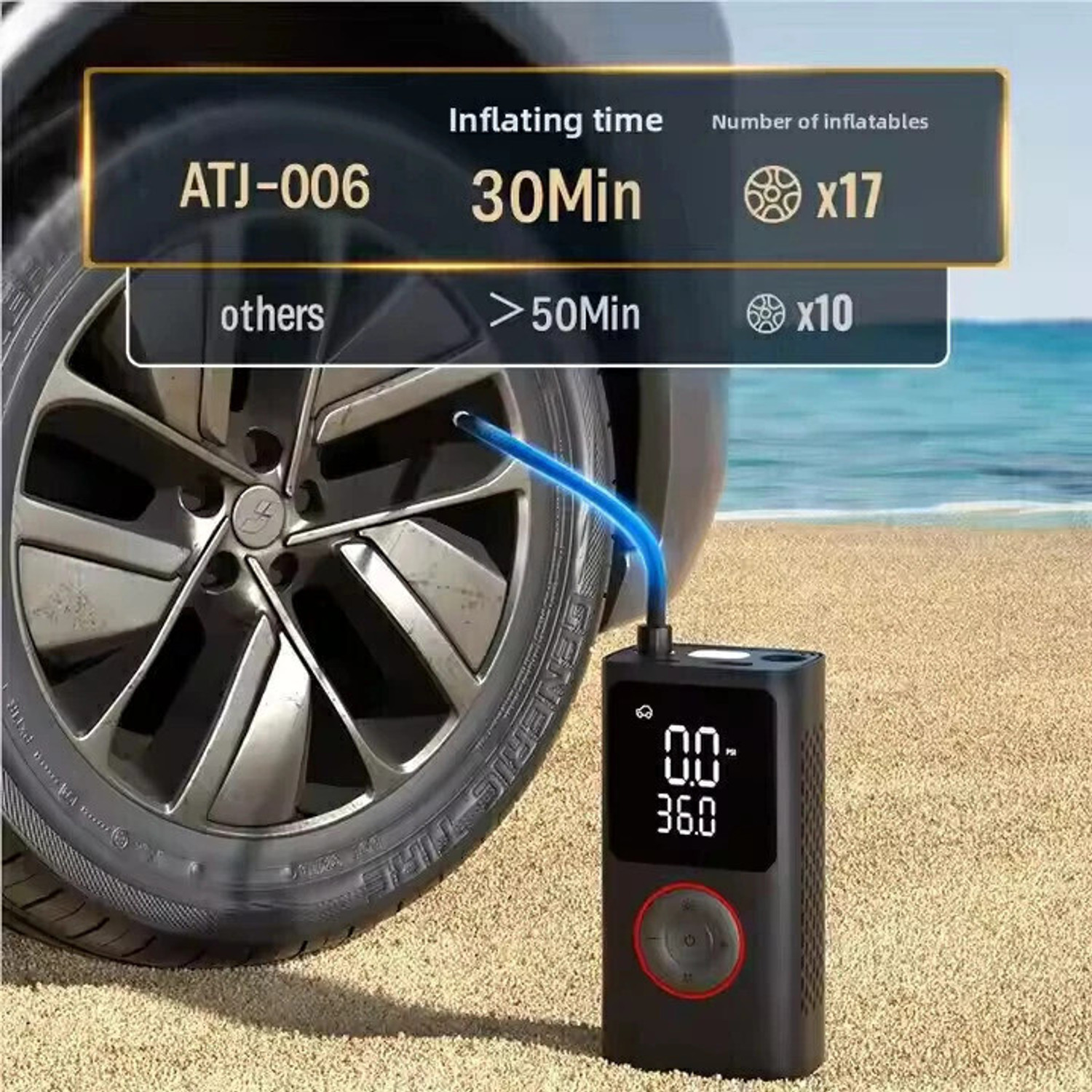 Image of SHOPOGENIX 150 psi Tyre Air Pump for Car & Bike