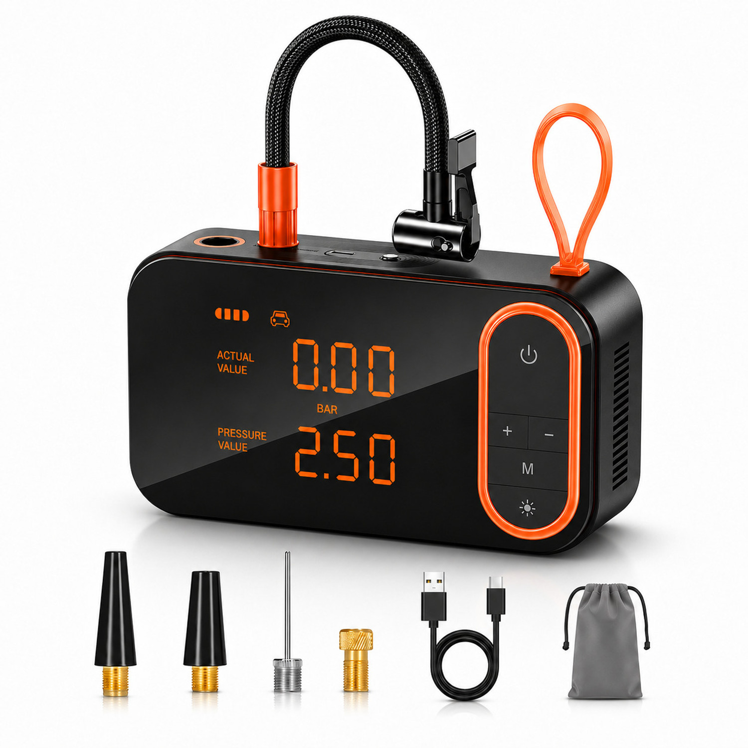 Image of knidaa store Tyre Air Pump for Car & Bike 150 psi 150 psi Tyre Air Pump for Car & Bike