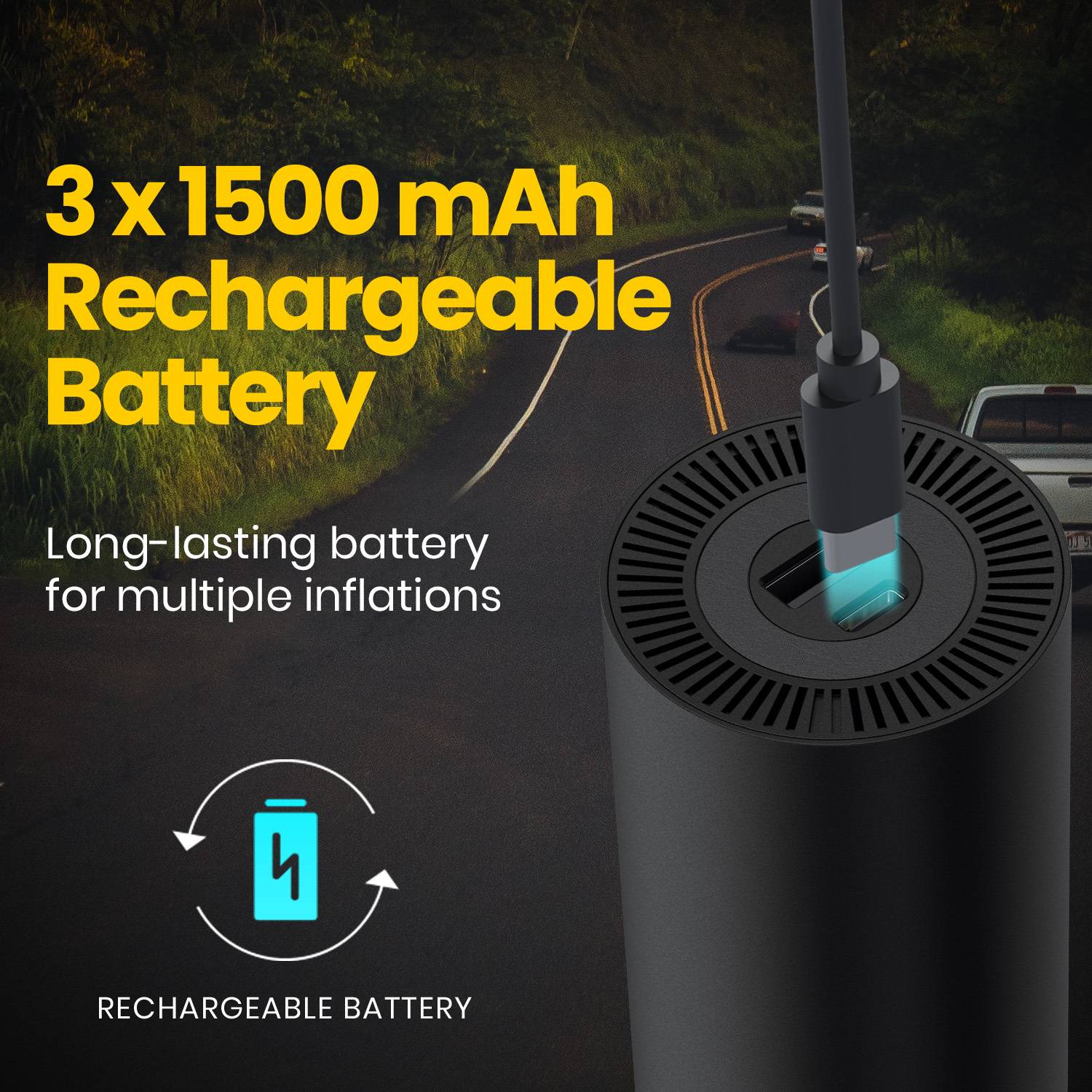 Portronics Vayu 5.0 150 psi Tyre Air Pump - Image 3
