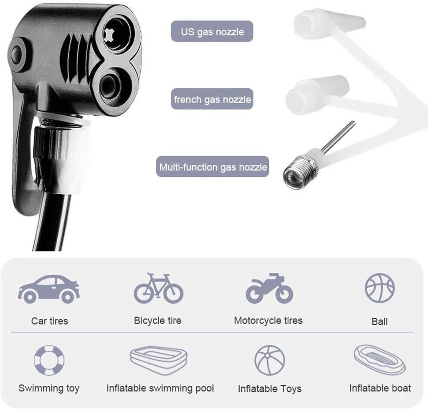 Image of LIRZEG 160 psi Tyre Air Pump Car, Bicycle, Basketball Pump, Ball, Football Pump, Motorcycle Pump